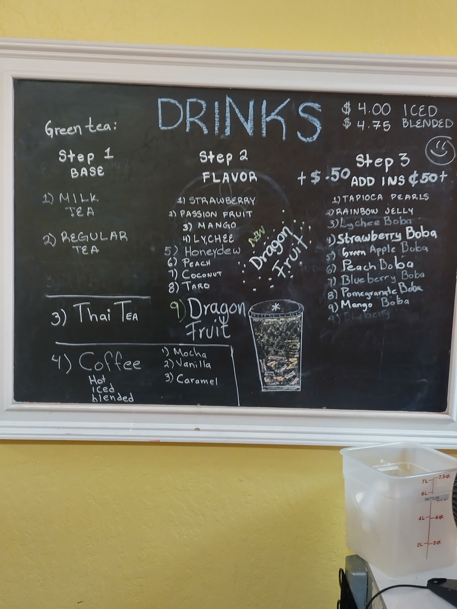 Lickity Split Yogurt Menu