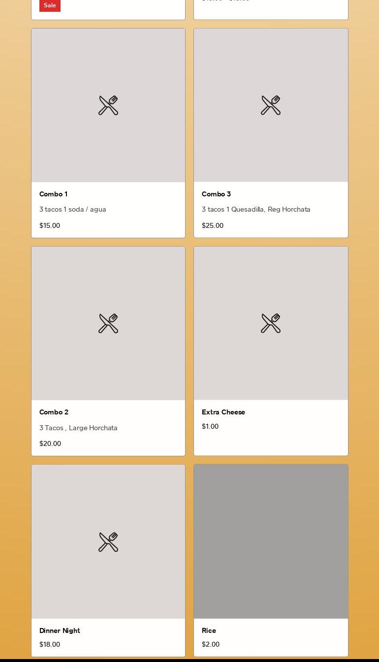 Tacos International Menu