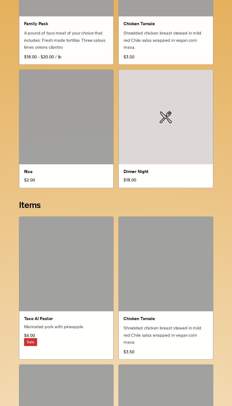 Tacos International Menu