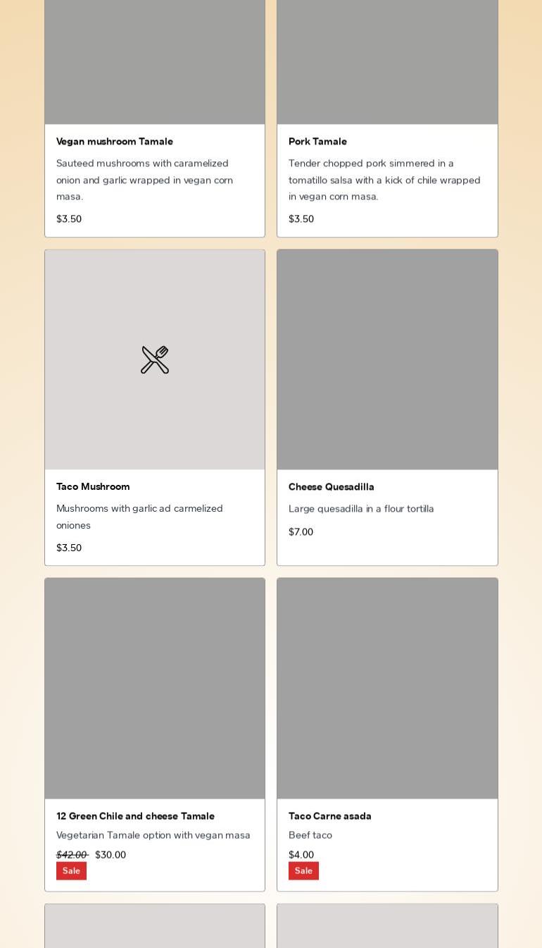 Tacos International Menu