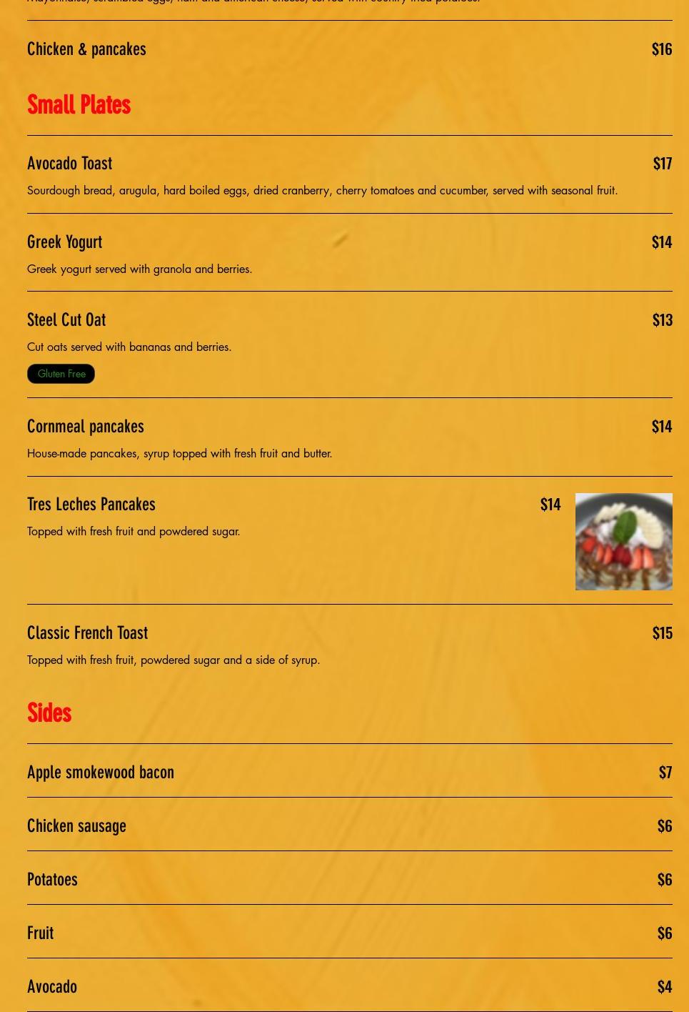 Oaxaca Cuisine Menu