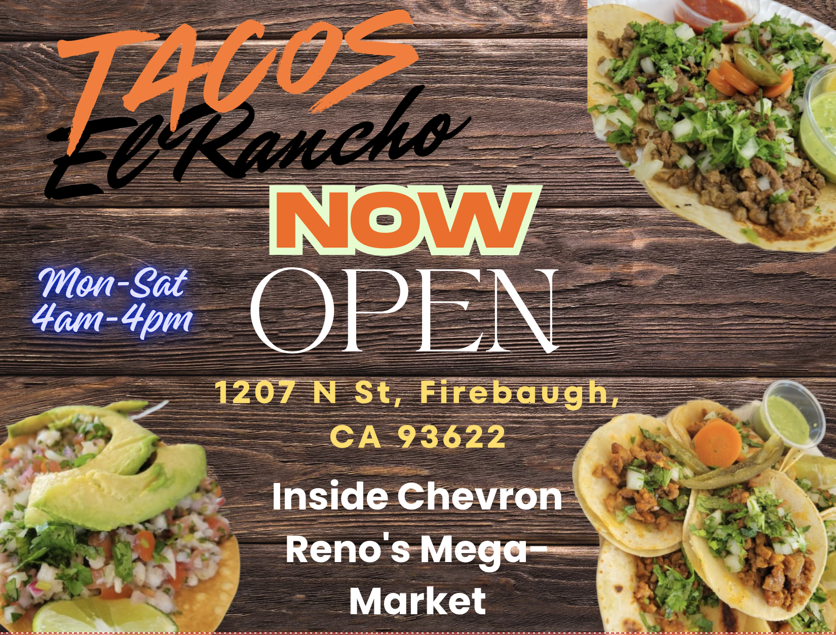 Tacos El Rancho Menu