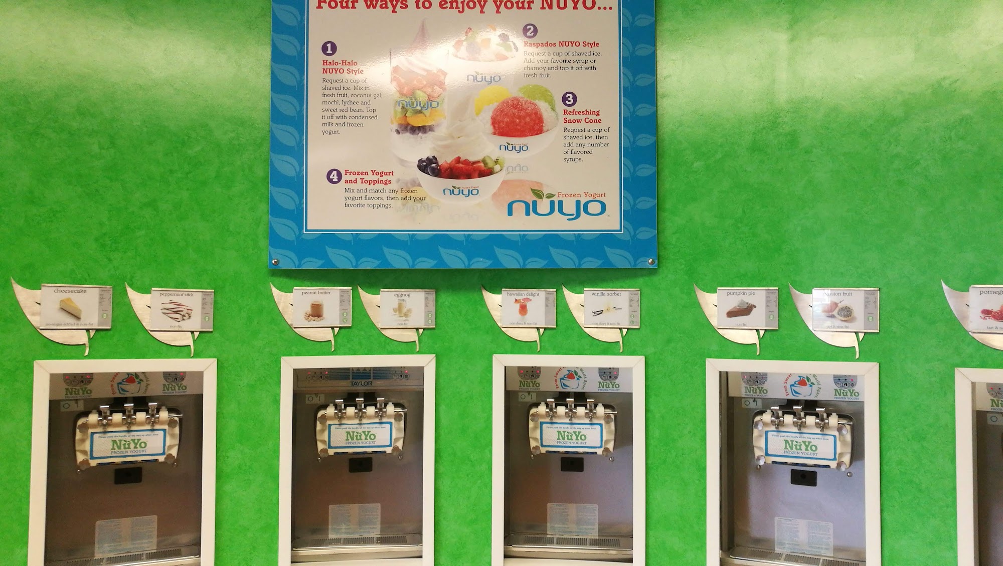 NuYo Frozen Yogurt Folsom Menu