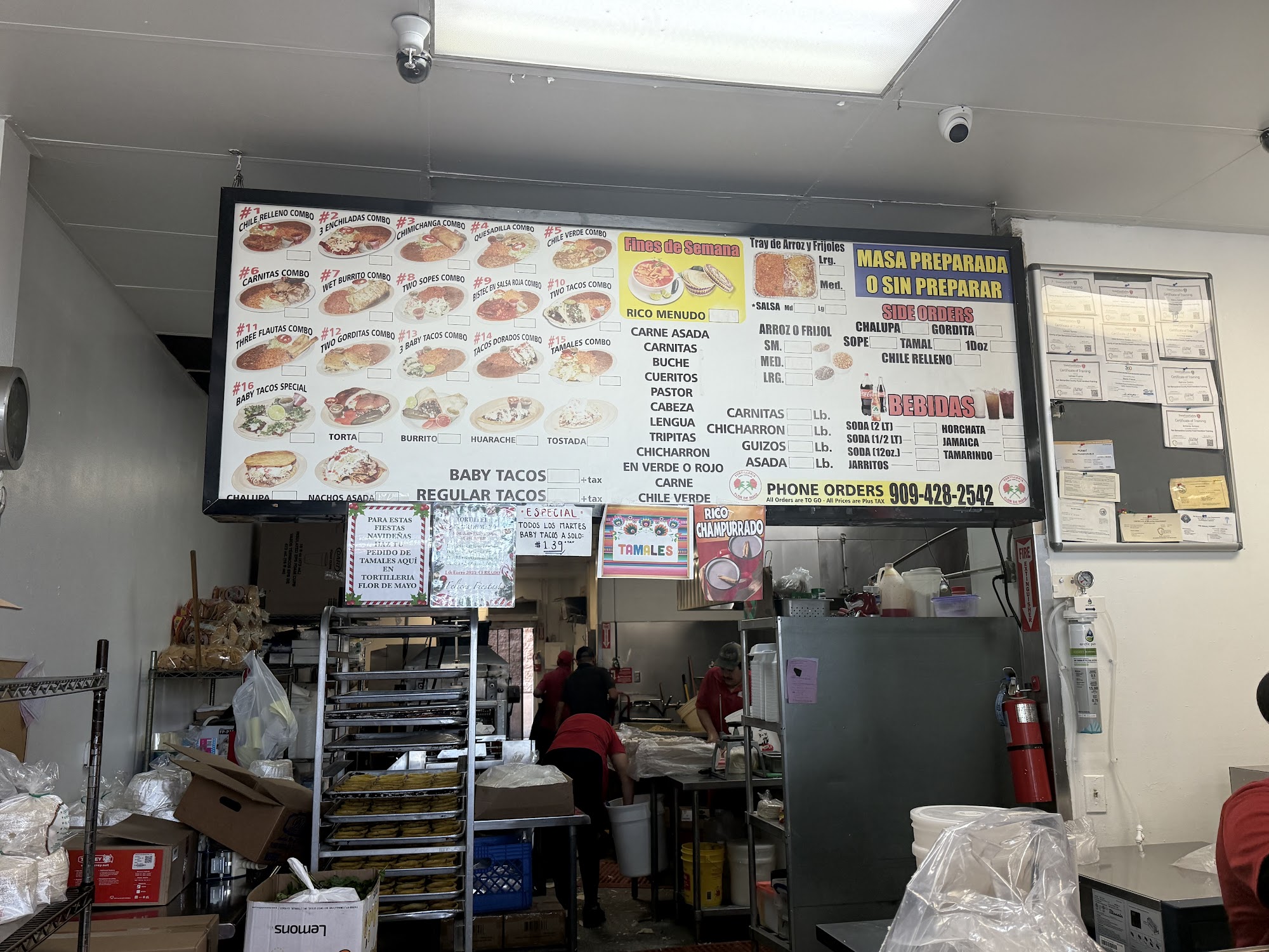 Tortilleria Flor de mayo Menu