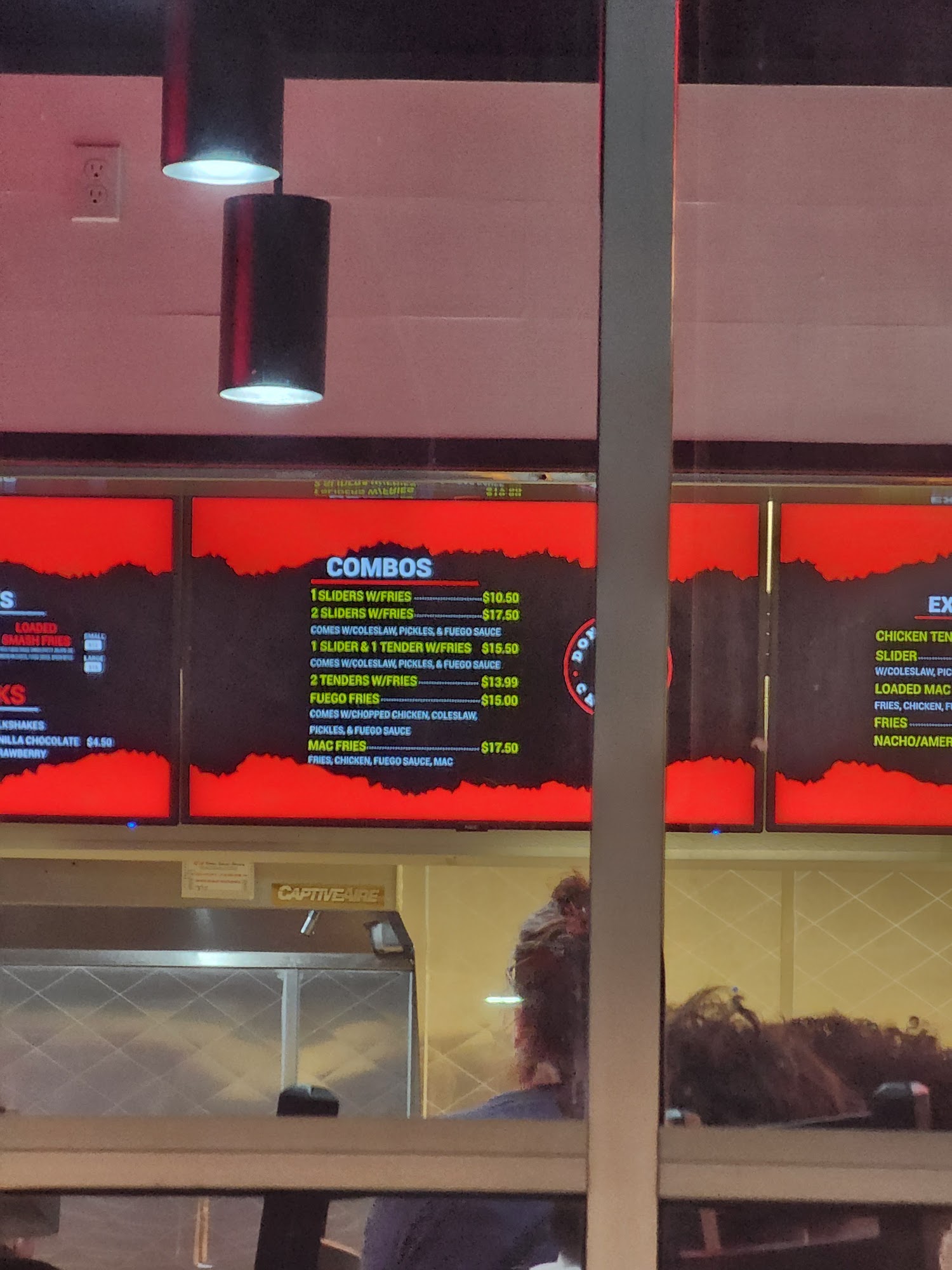 Don Fuegos Chicken Menu