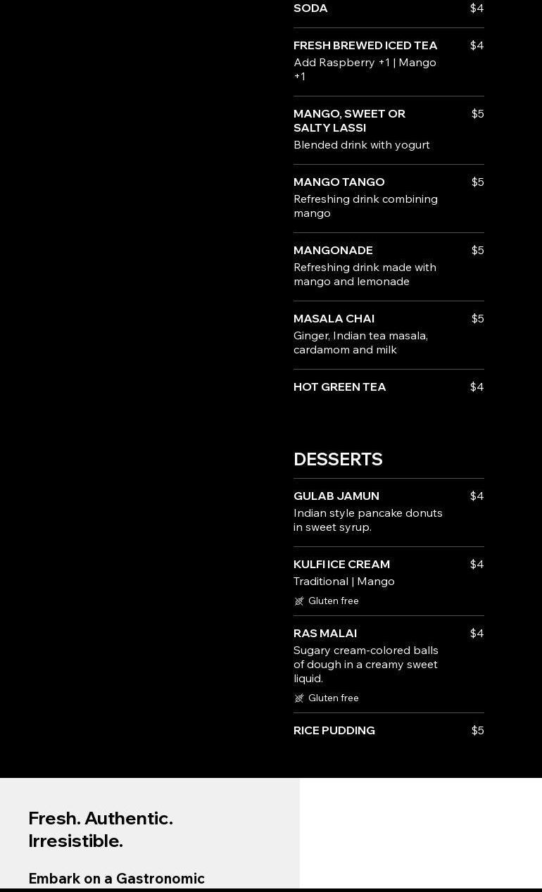 Indian Eats - Taste of India Menu