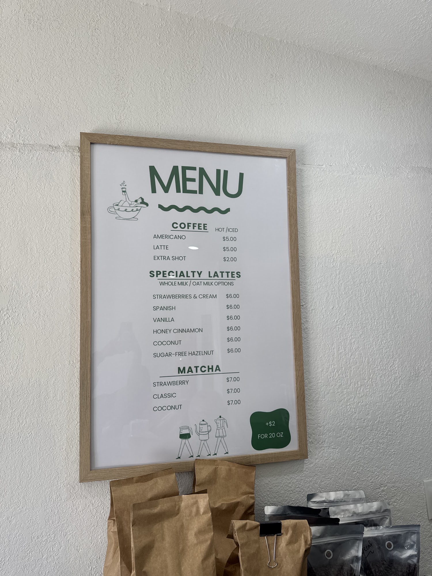 Xol Coffee Menu