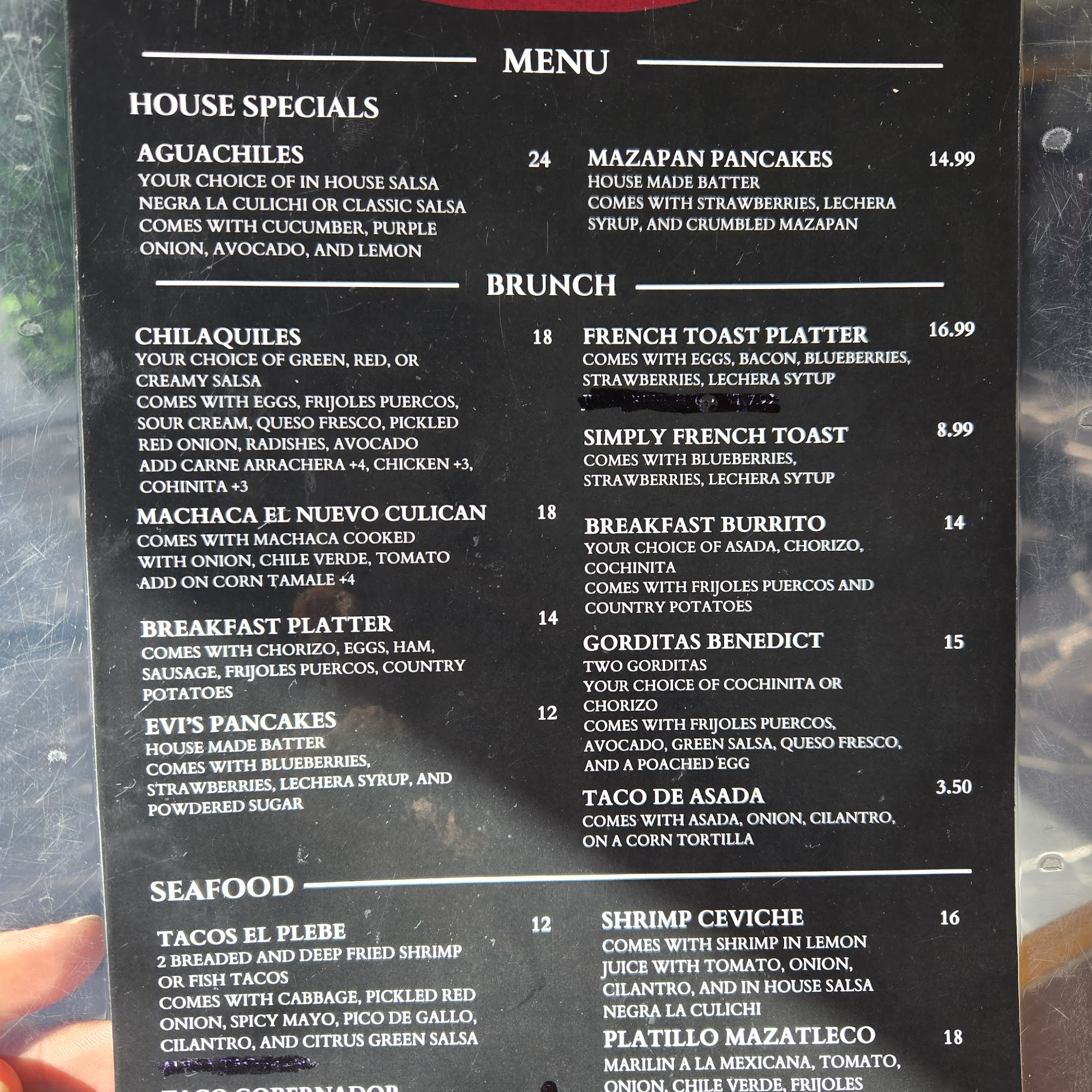 La Culichi Mexican Bistro Menu