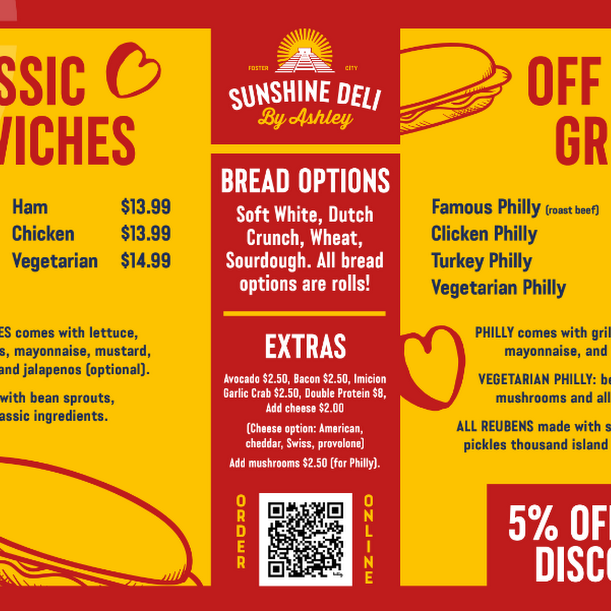 Sunshine Deli Menu