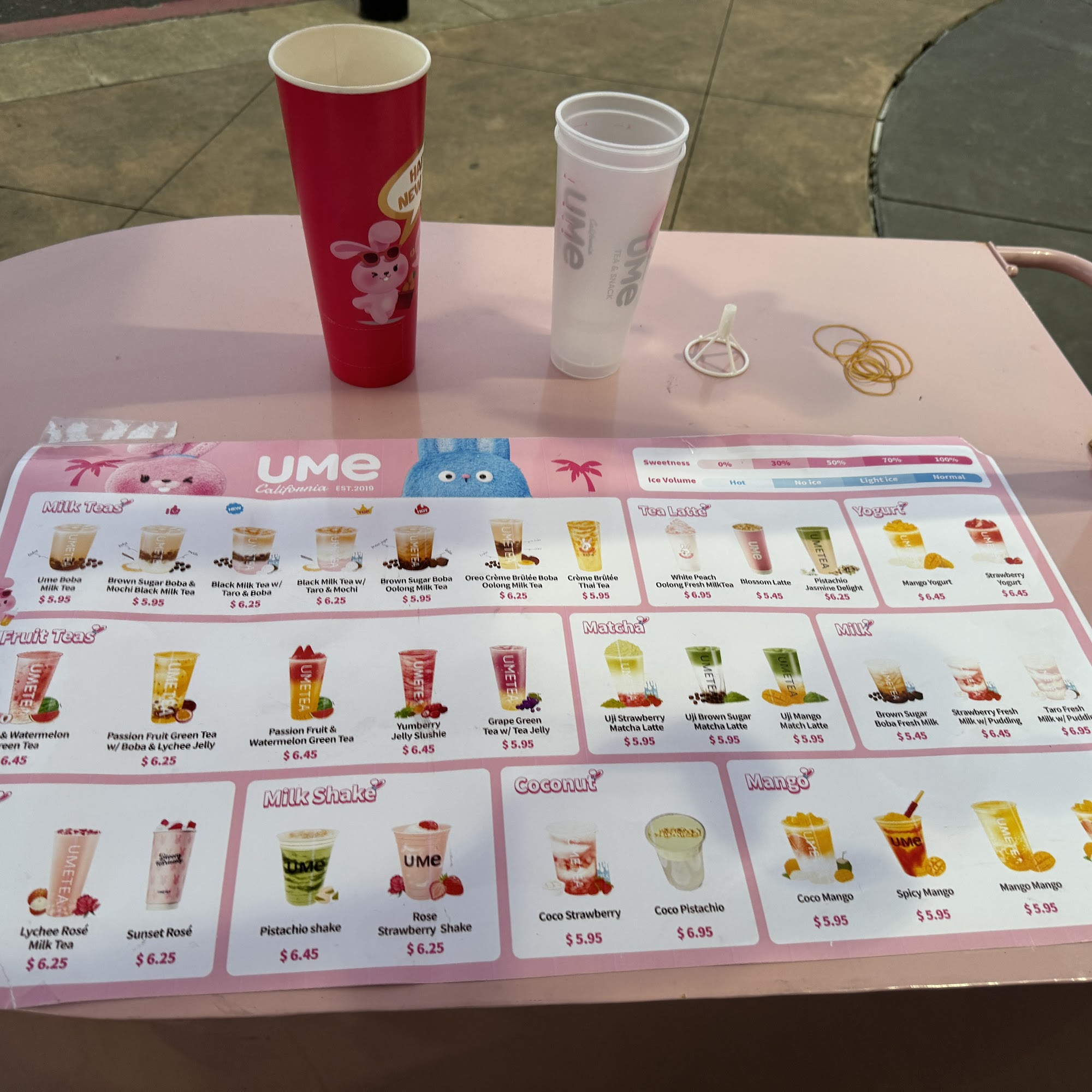 UMe | Tea & Snacks Menu