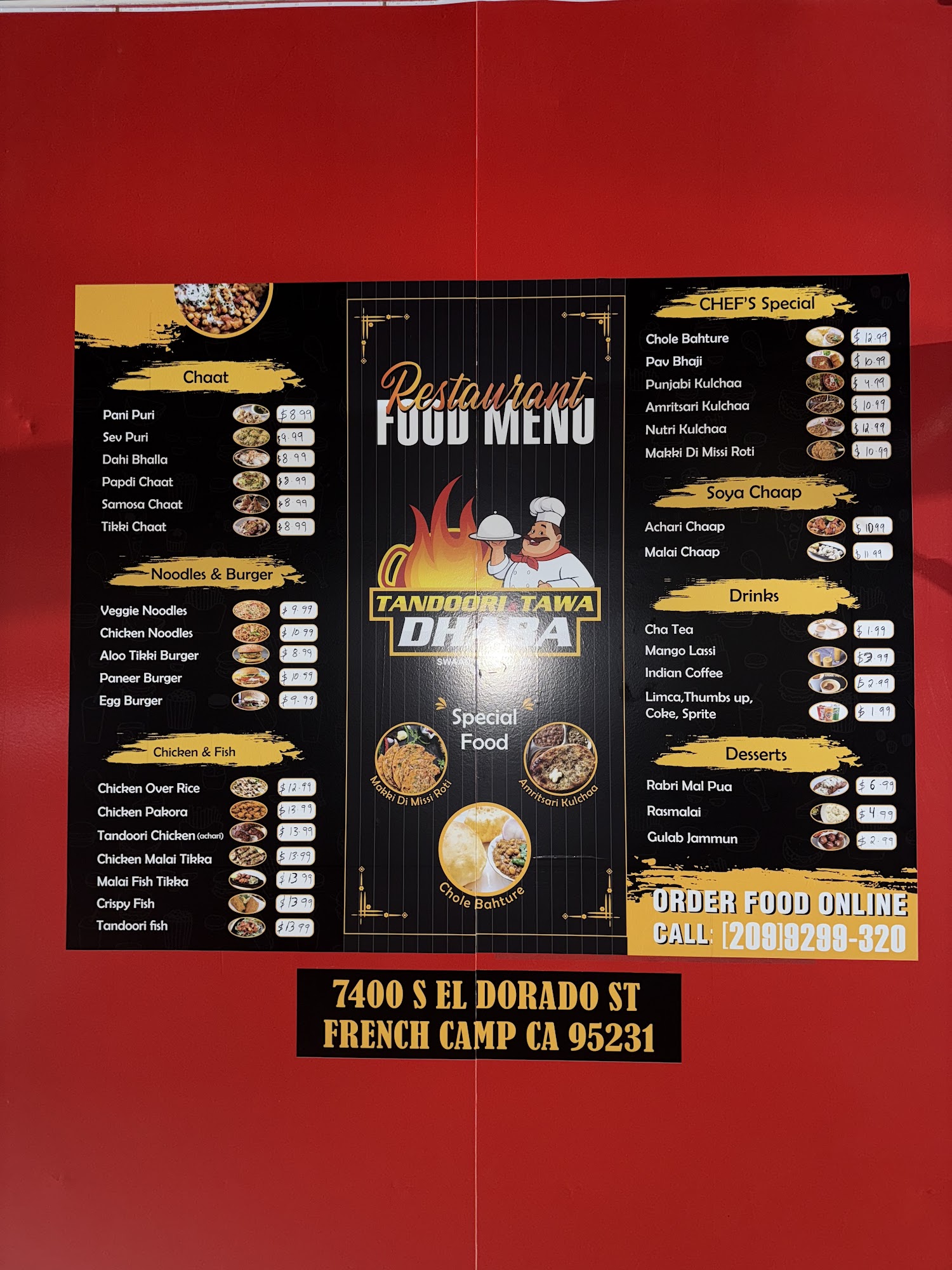 Tandoori & Tawa Dhaba Menu