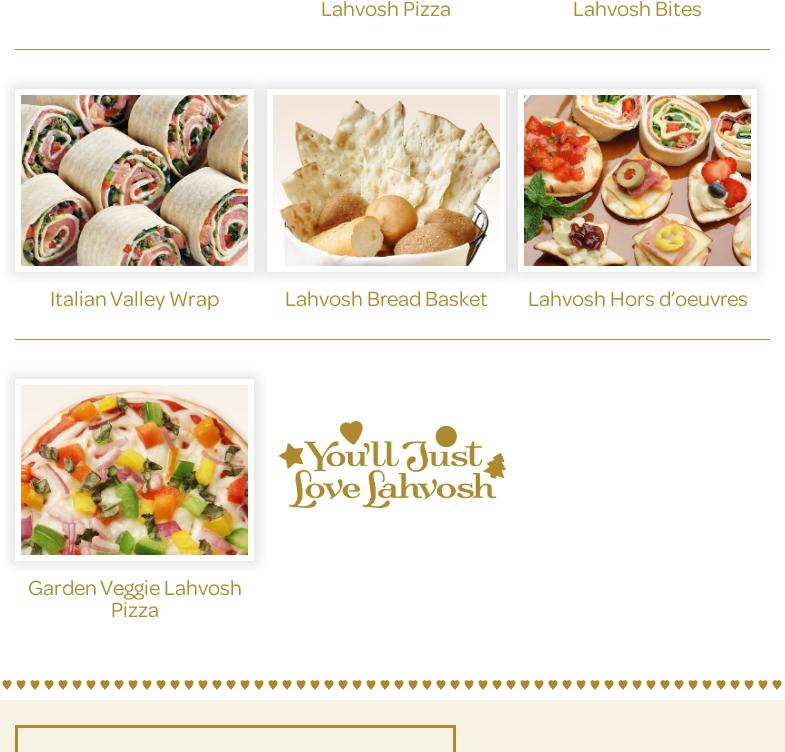 Valley Lahvosh Baking Company Menu