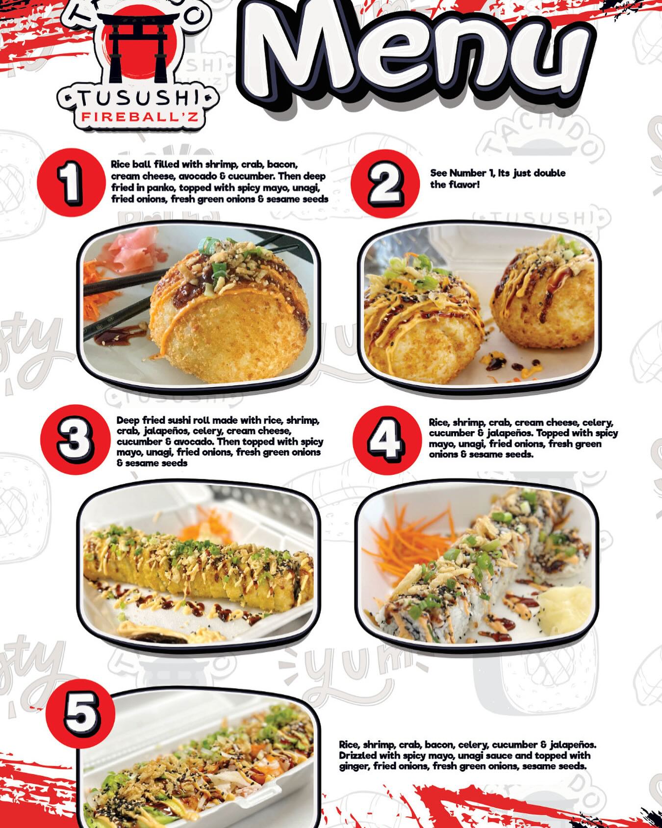 Tachido TuSushi Menu