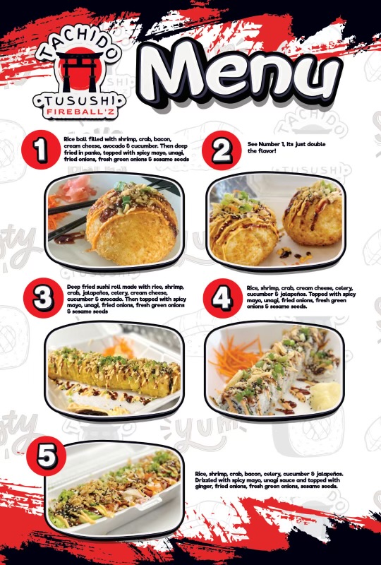 Tachido TuSushi Menu