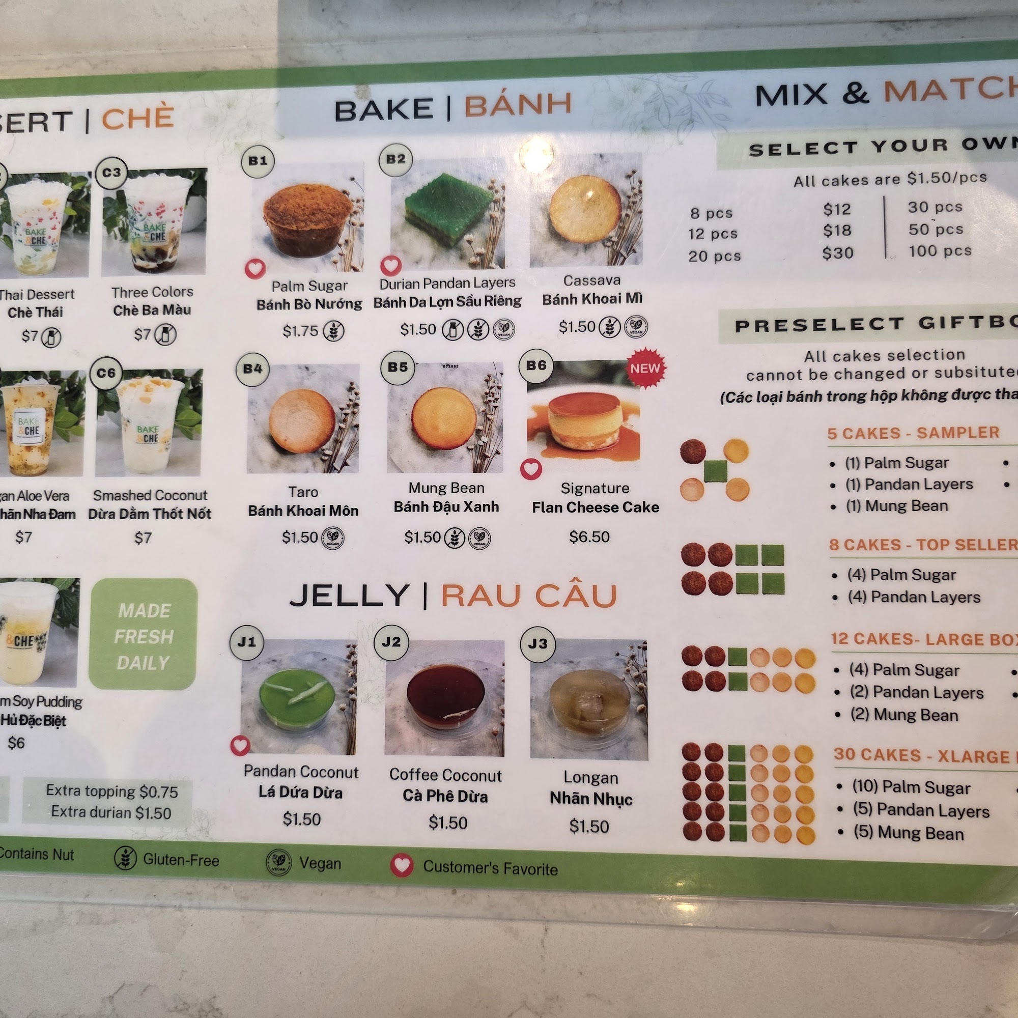 Bake & Che Menu