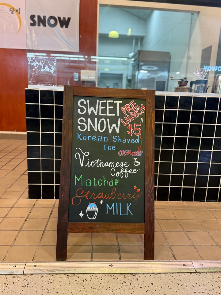 Sweet Snow Menu
