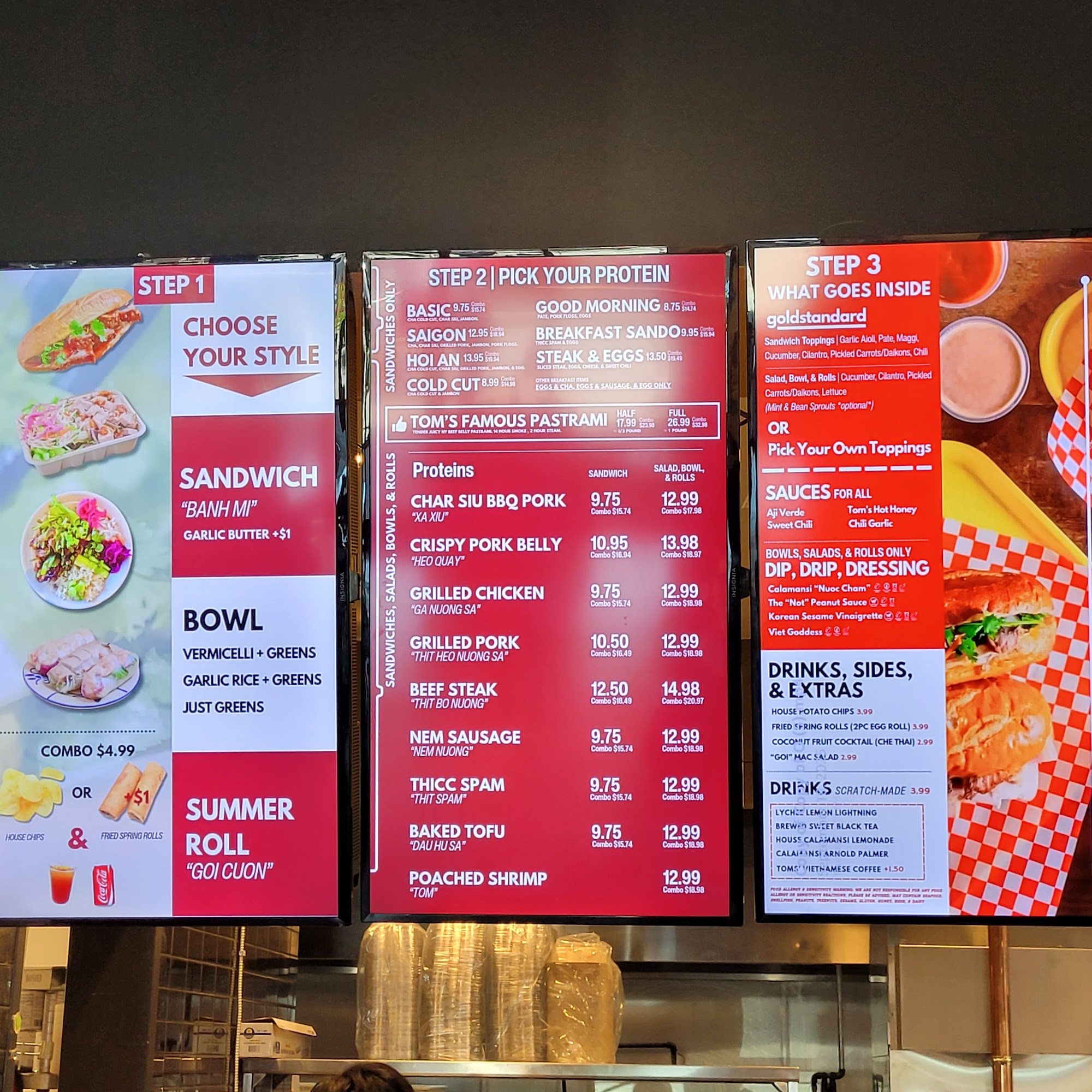 Gold Banh Menu