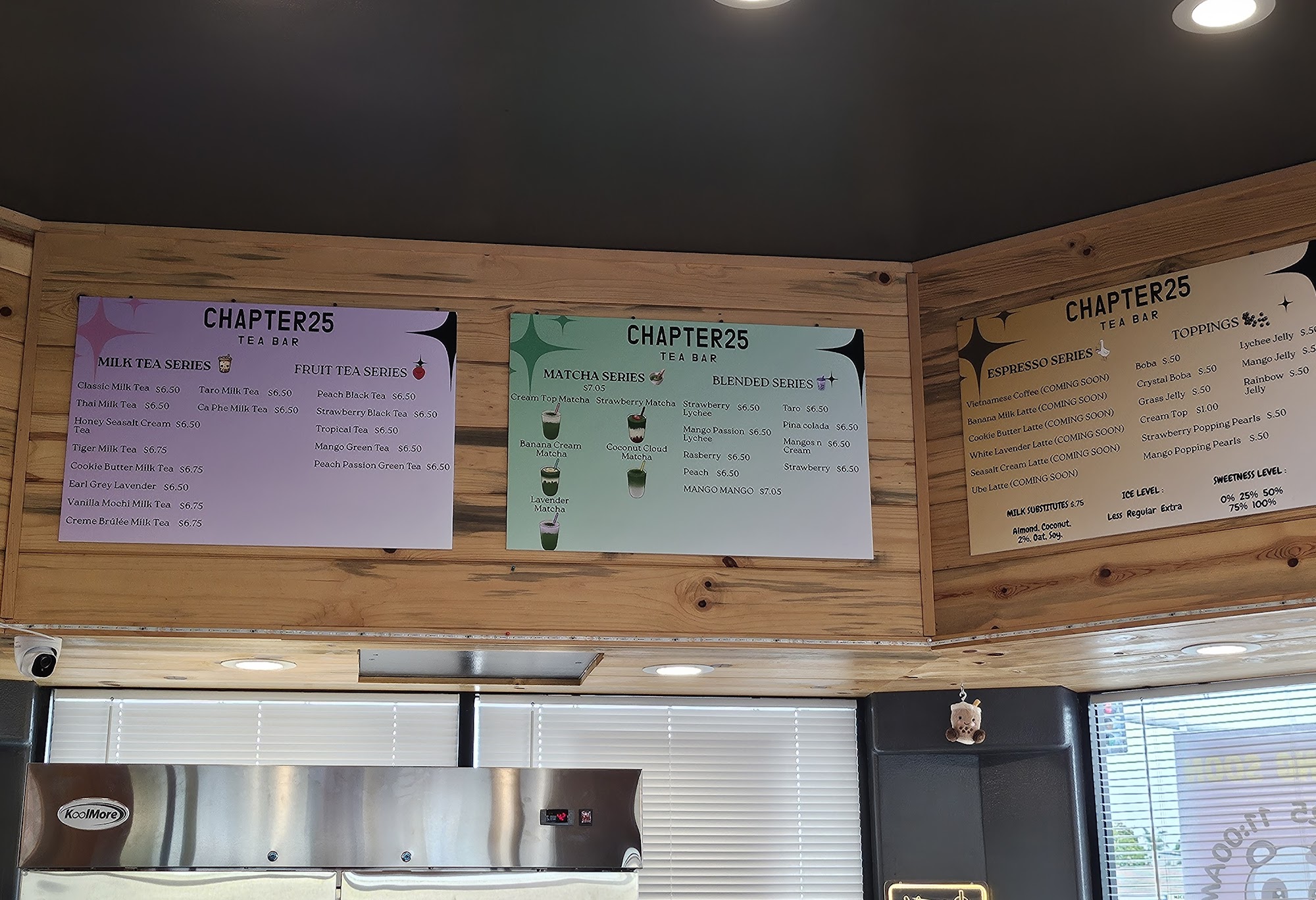 CHAPTER 25 Tea Bar Menu