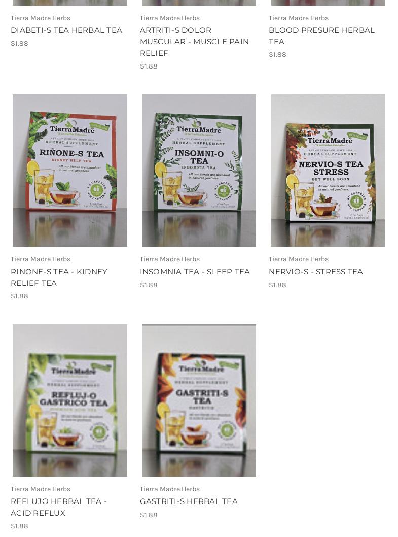 TIERRA MADRE HERBS INC Menu