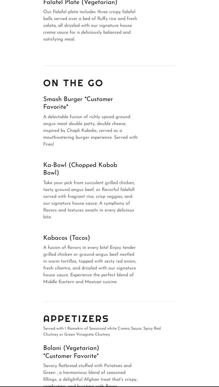 Seasoned Kabob & Grill Menu