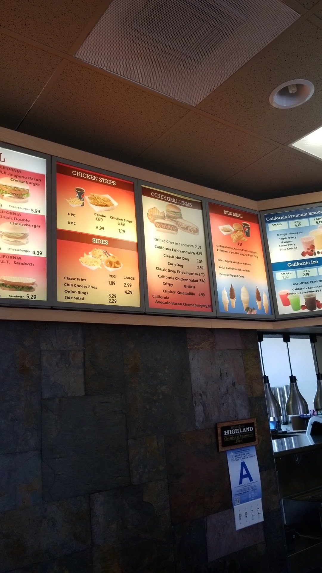 California Grill N' Chill Menu