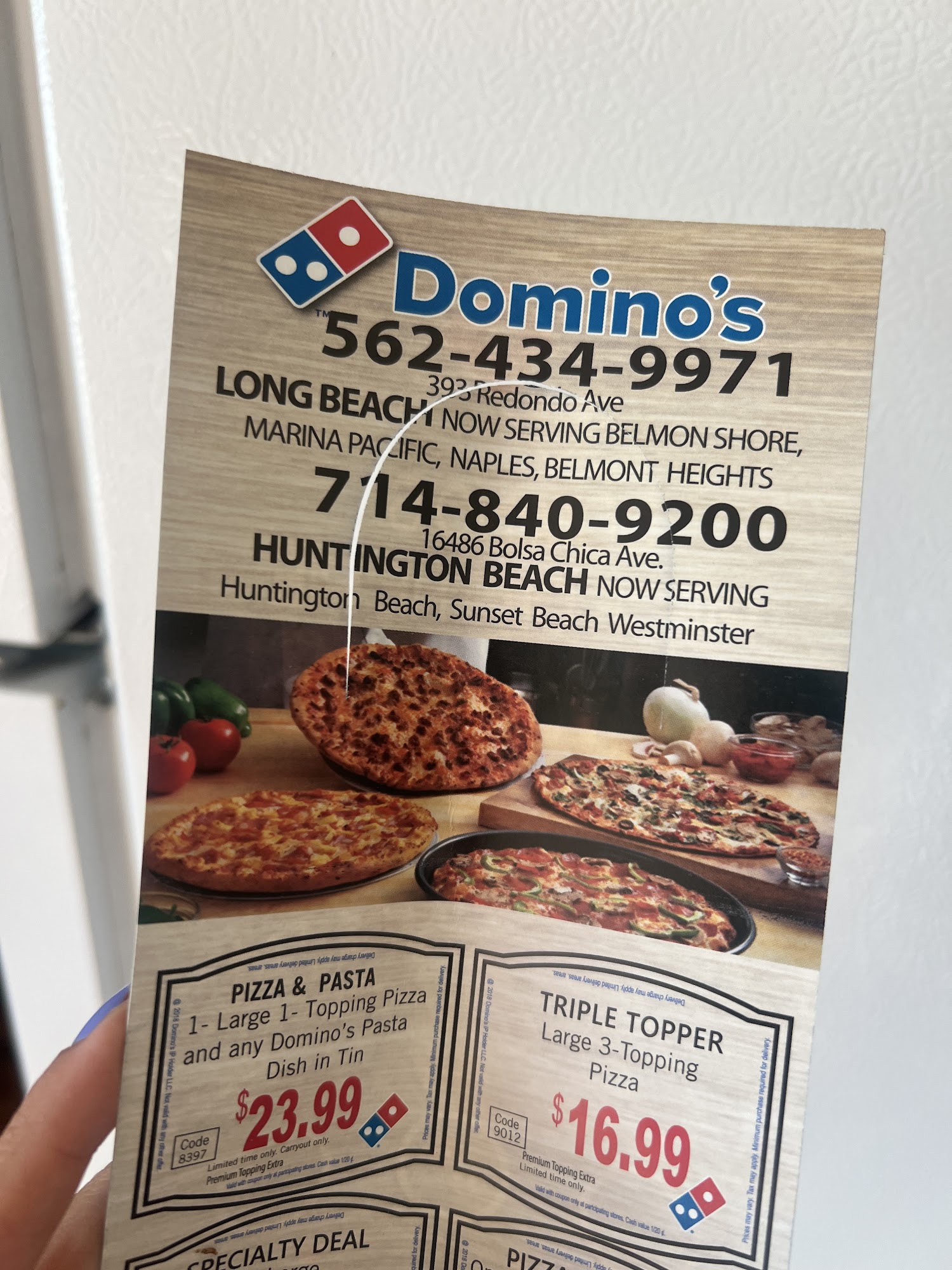 Domino's Pizza Menu