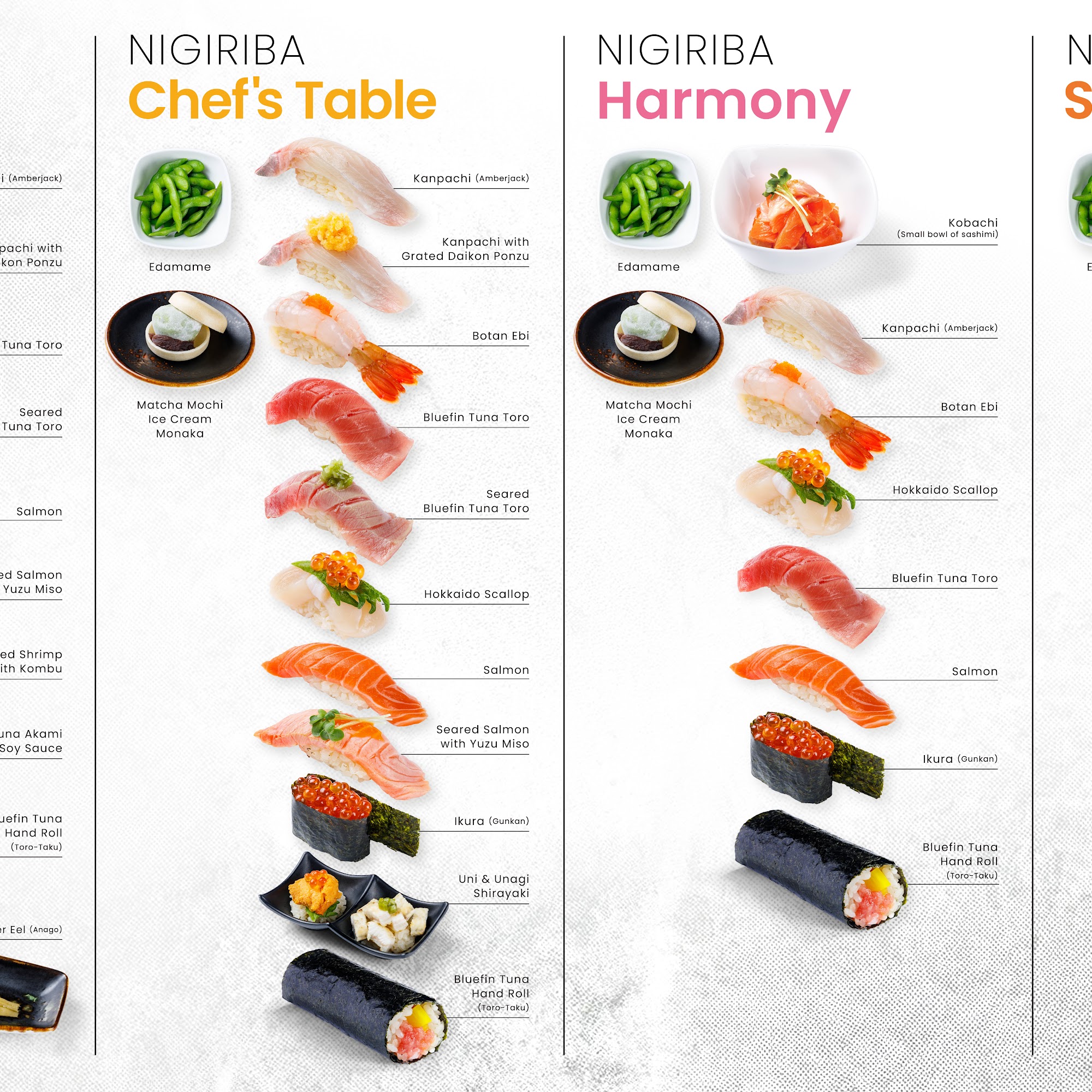 SUSHI NIGIRIBA Menu