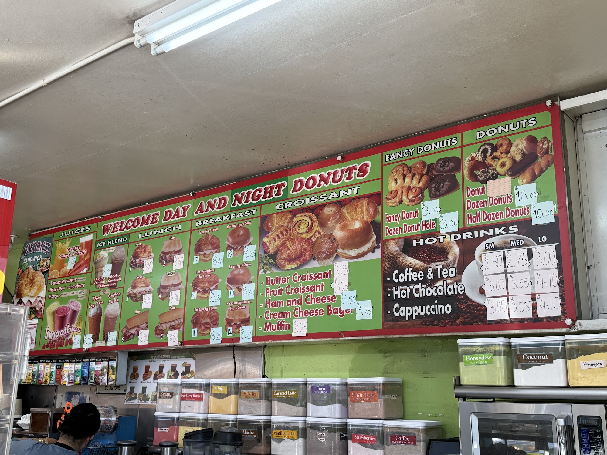 Day And Night Donuts Menu