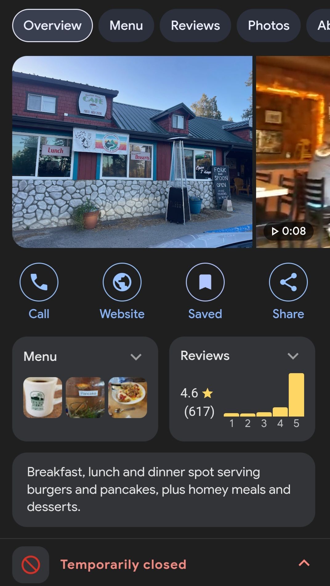 Mountain Center Cafe Idyllwild-Pine Cove