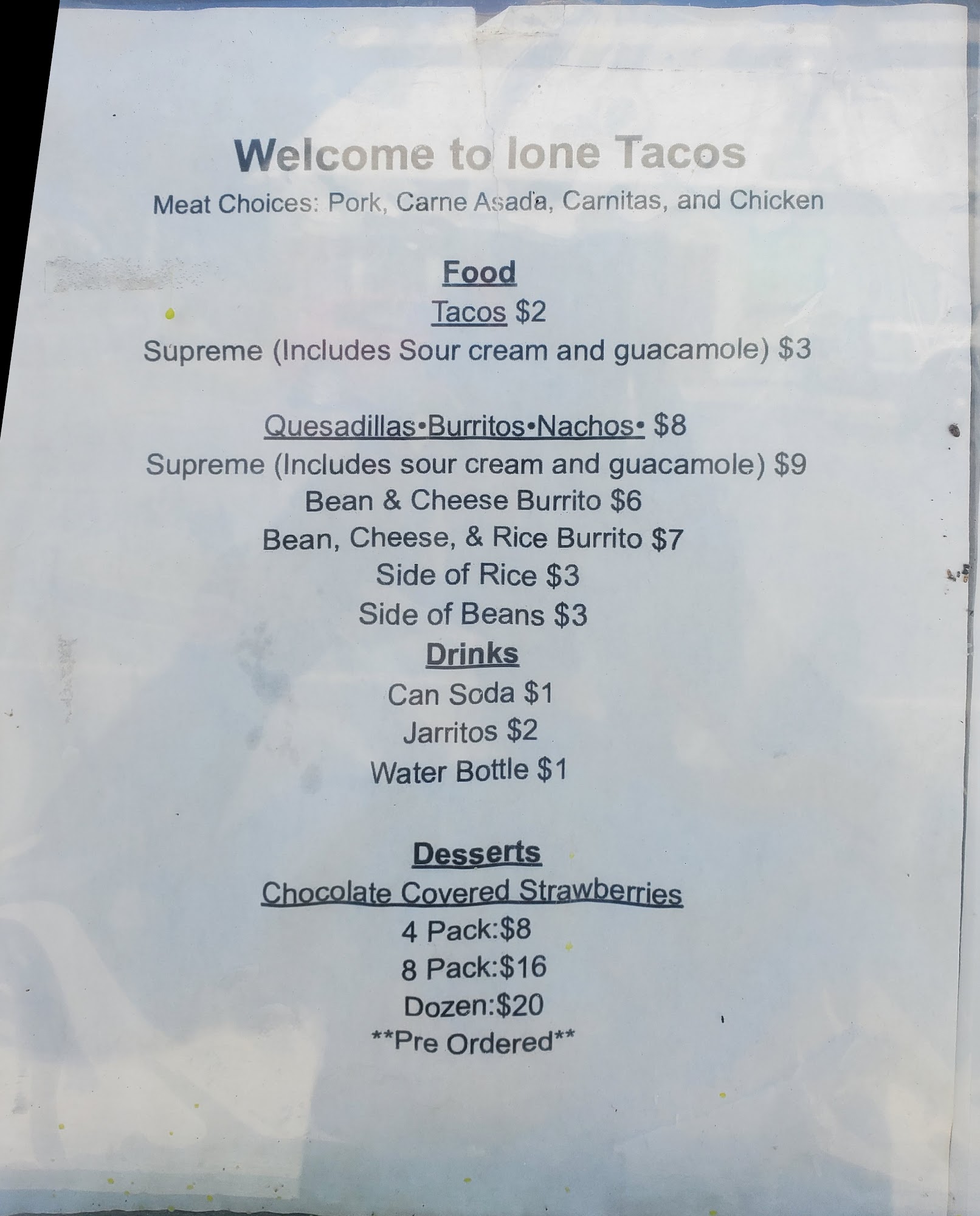 Ione Tacos 116-112 W Main St, Ione