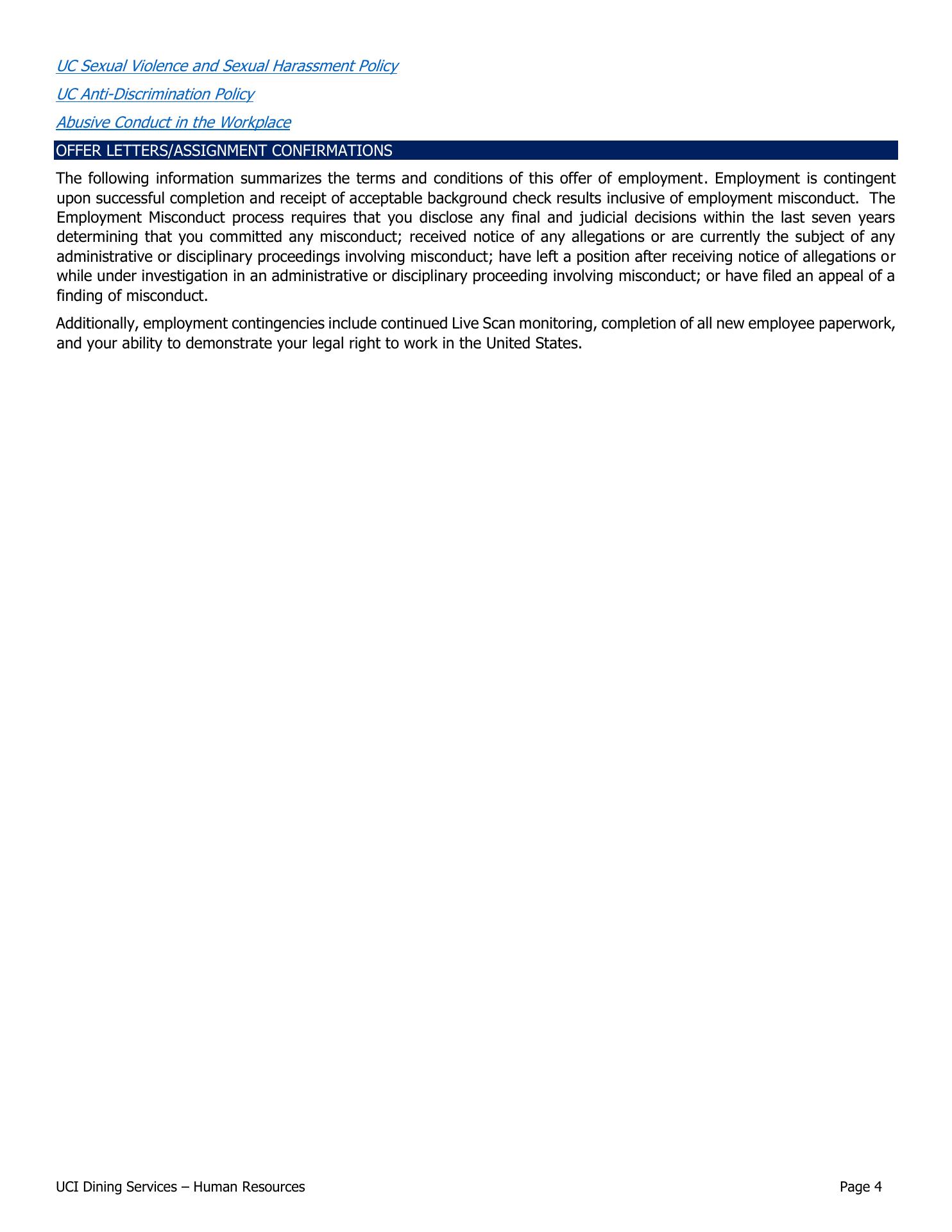 UCI Dining Services Menu