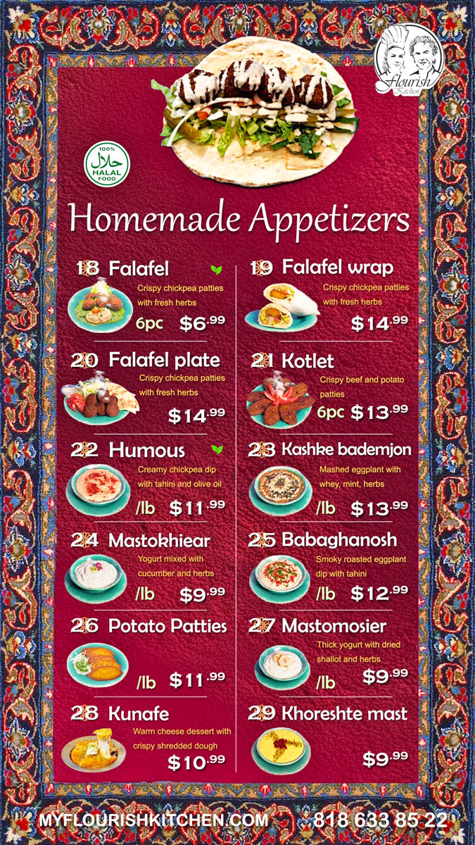 Flourish Kitchen Menu