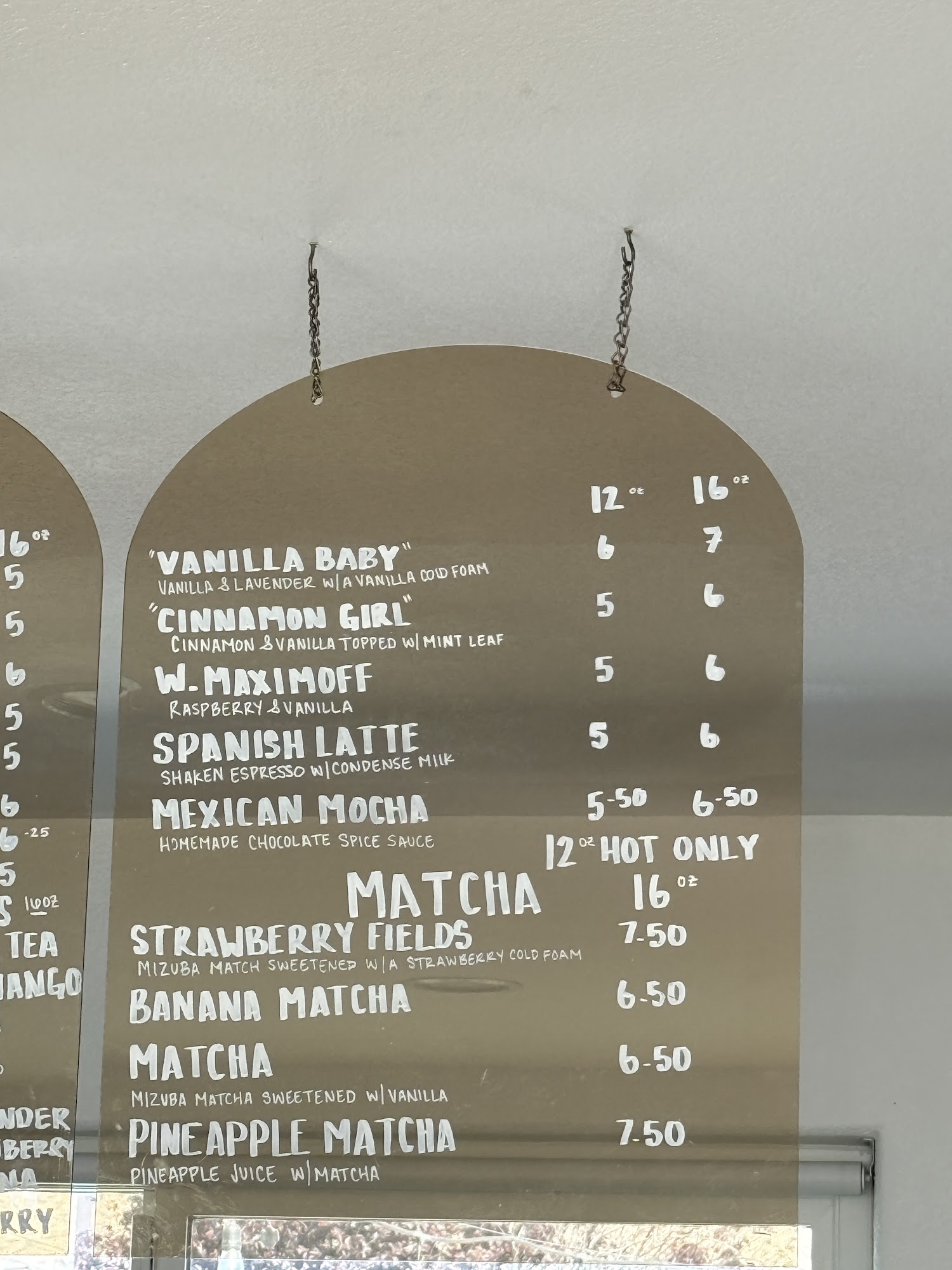 Flowerbud Coffee Menu