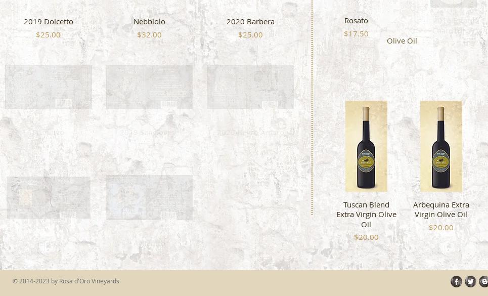 Rosa d'Oro Vineyards Winery Menu