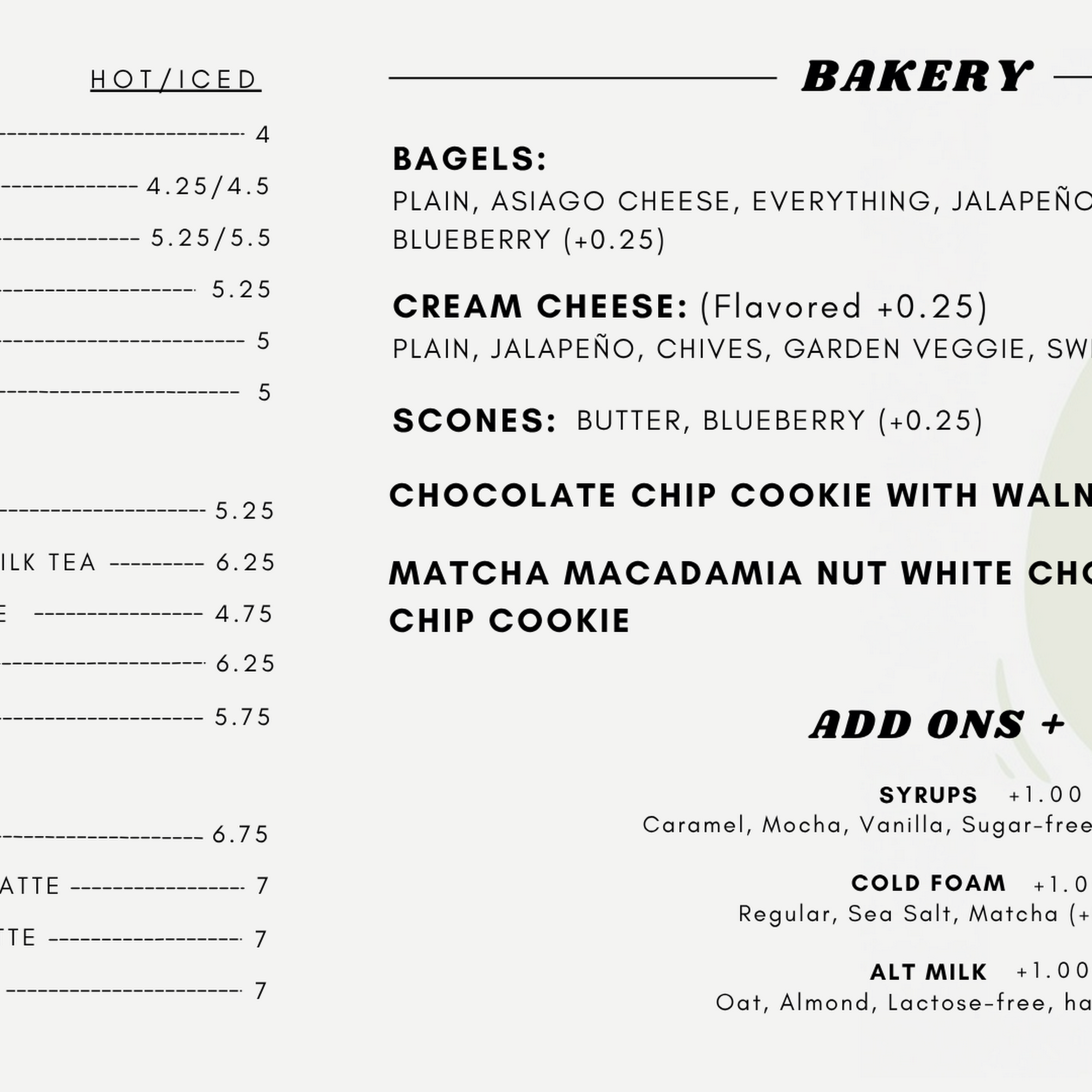 BnA (Before n After) Menu