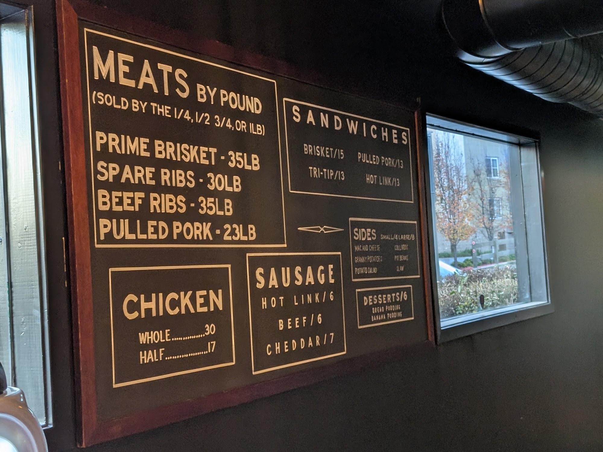 Horn Barbecue Menu