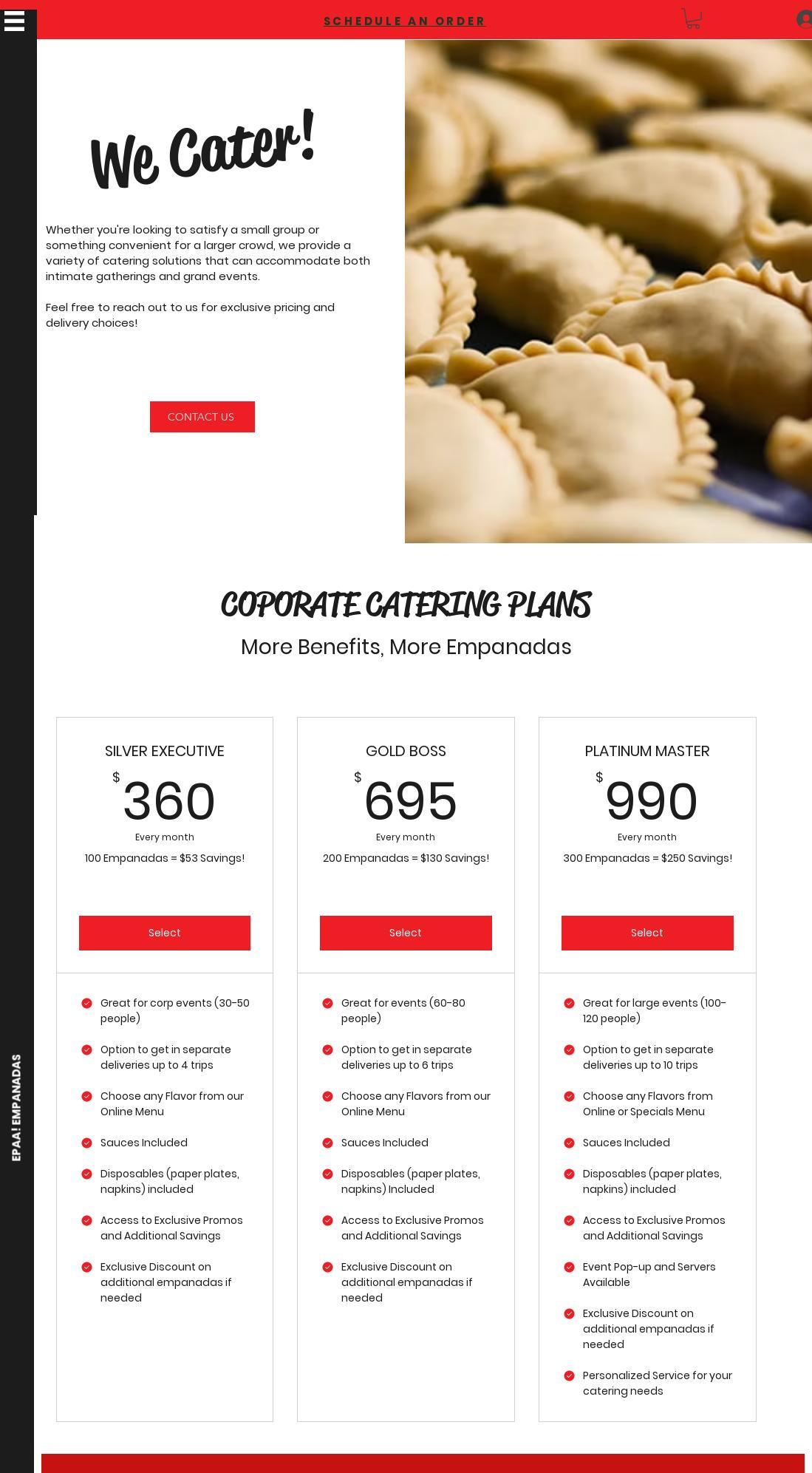 Epaa! Empanadas Menu