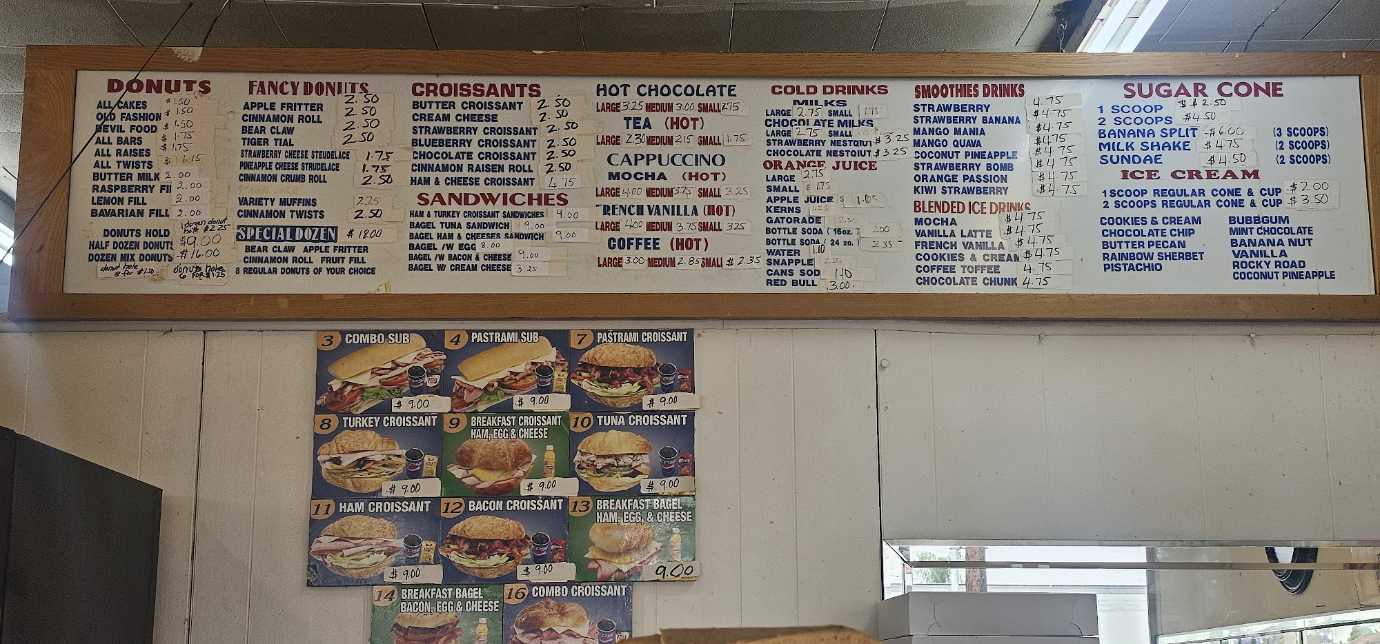Pioneer Donuts Menu