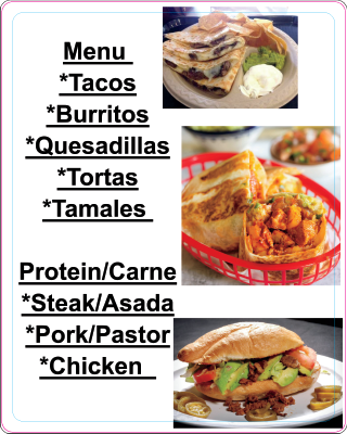 Lonchera Los Toxicos Menu