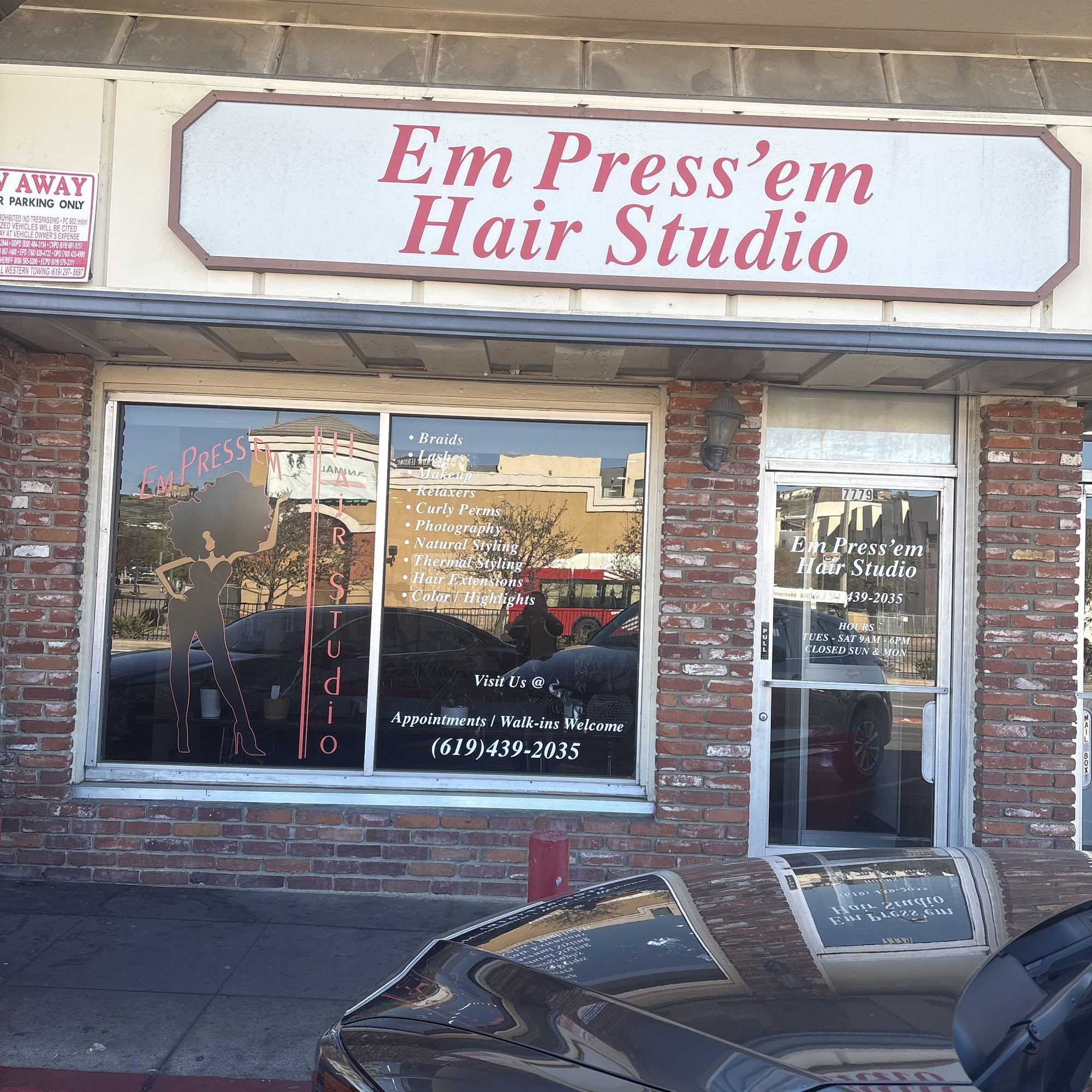 EmPress'em Hair Studio 7779 Broadway, Lemon Grove California 91945