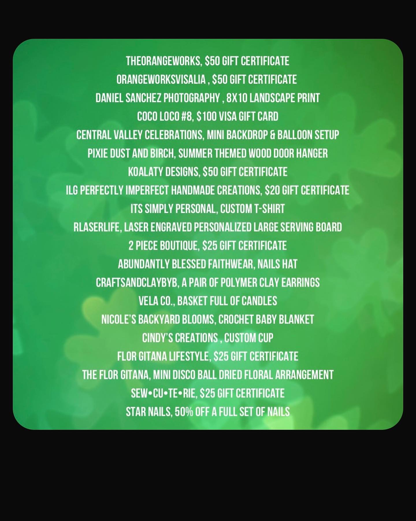 Coco Loco Lindsay Menu