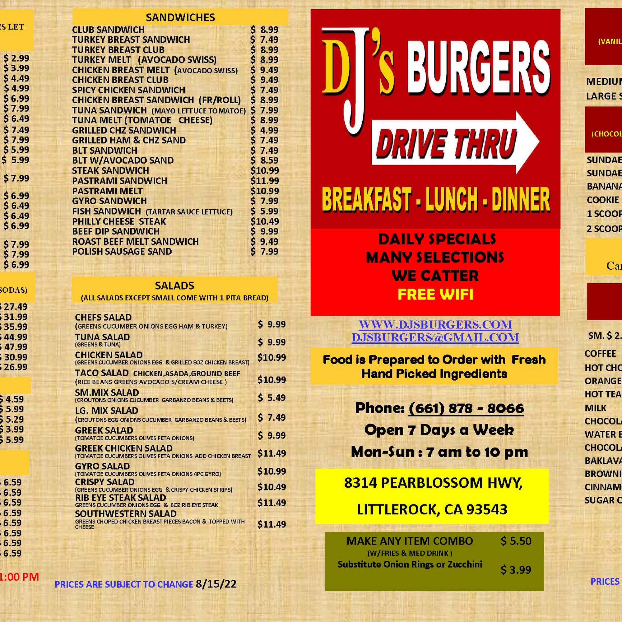 DJS BURGERS II Littlerock