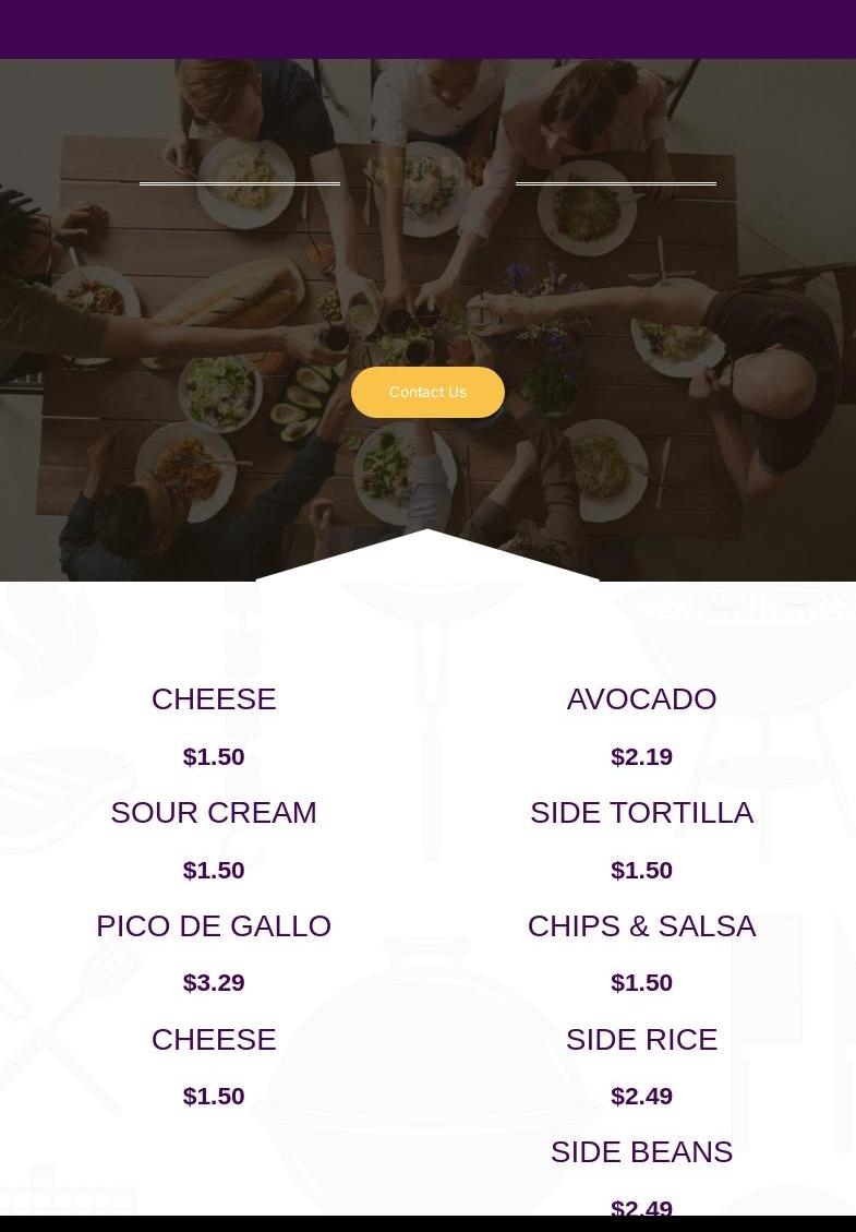 Taqueria 3 Taquitos Menu