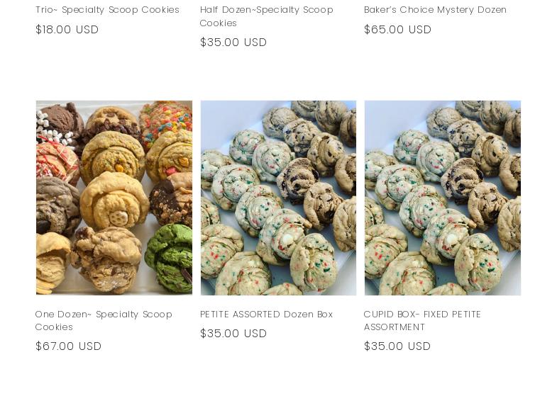 Butter & Batter Cookie Bar Menu