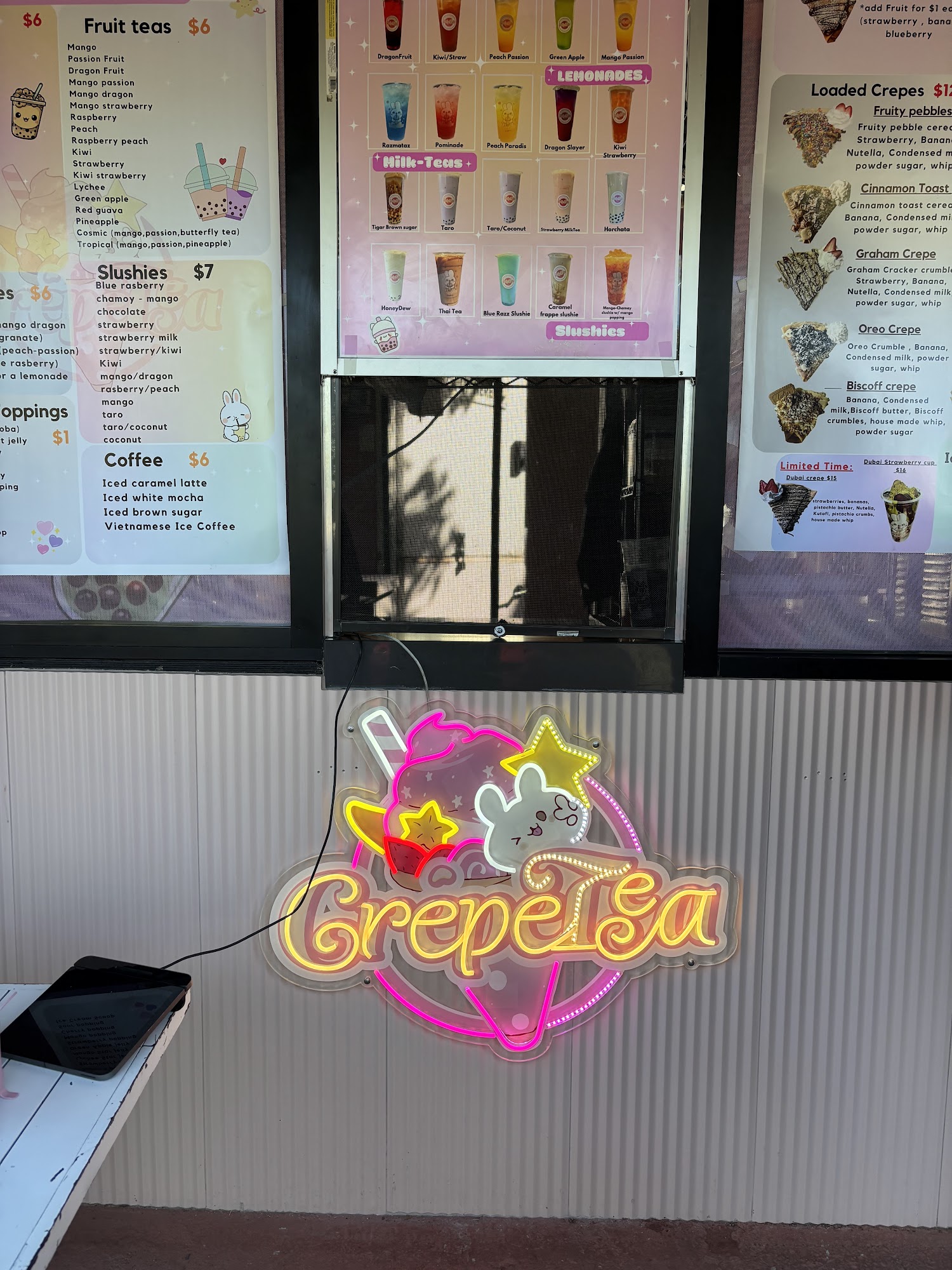 Crepe Tea Lodi Menu