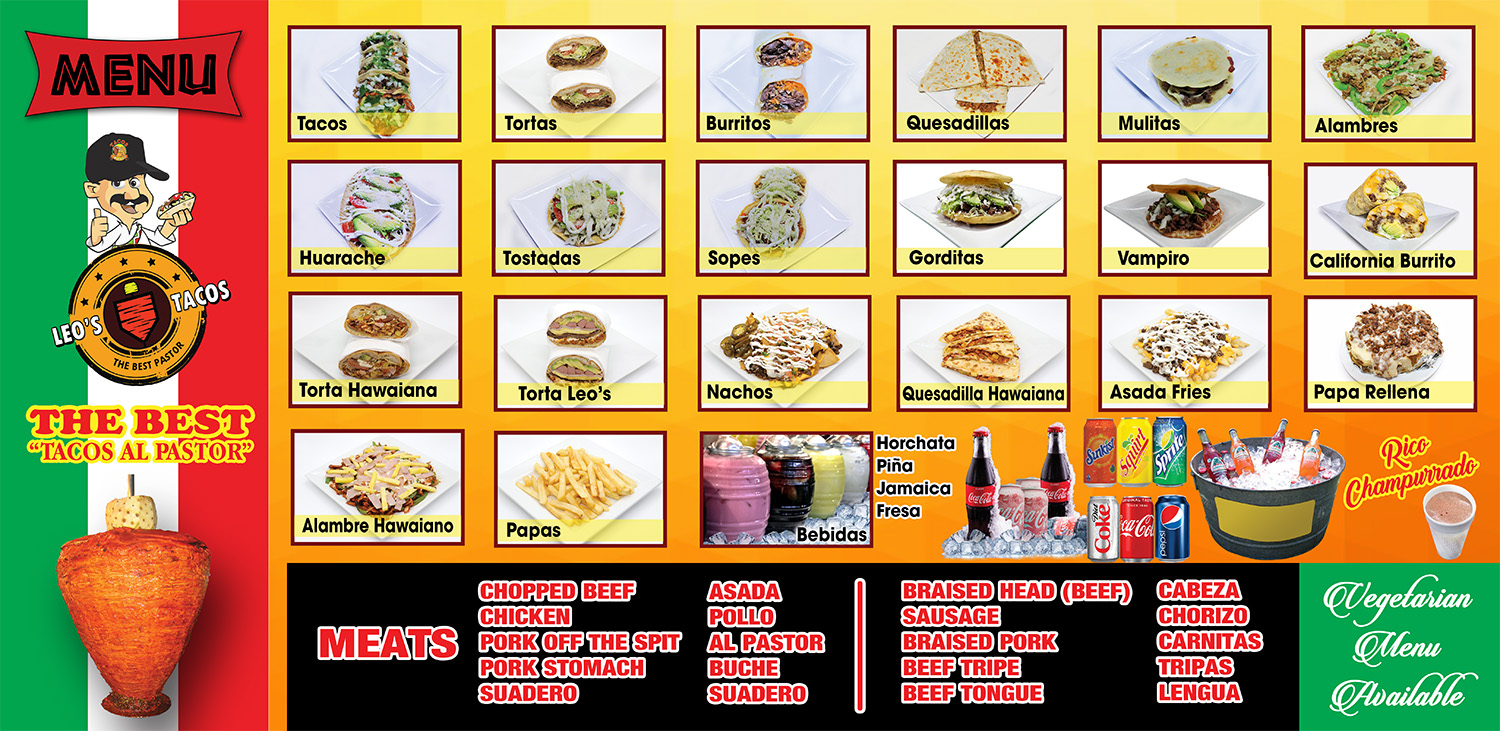Leo's Tacos Truck Menu
