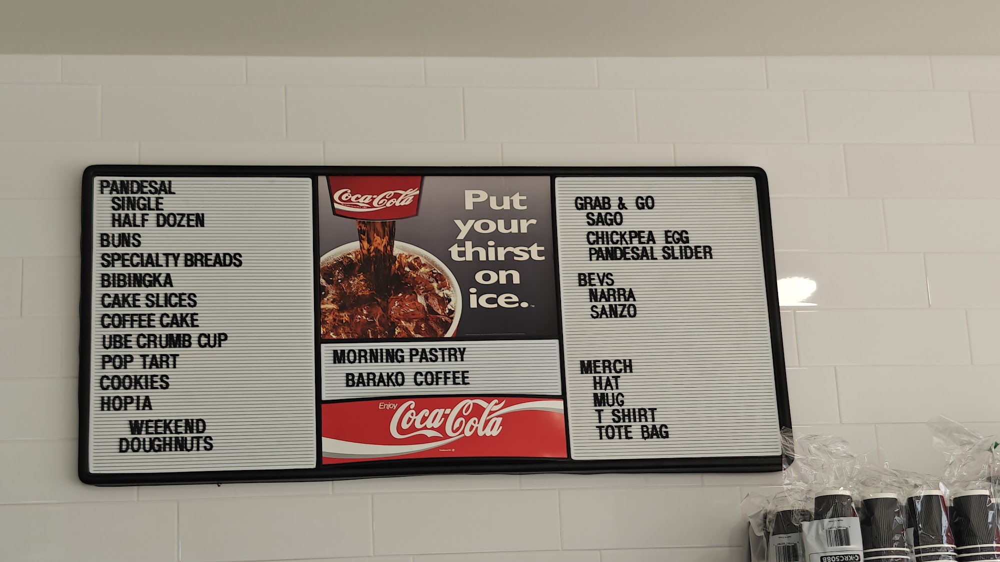 San & Wolves Bakeshop Menu