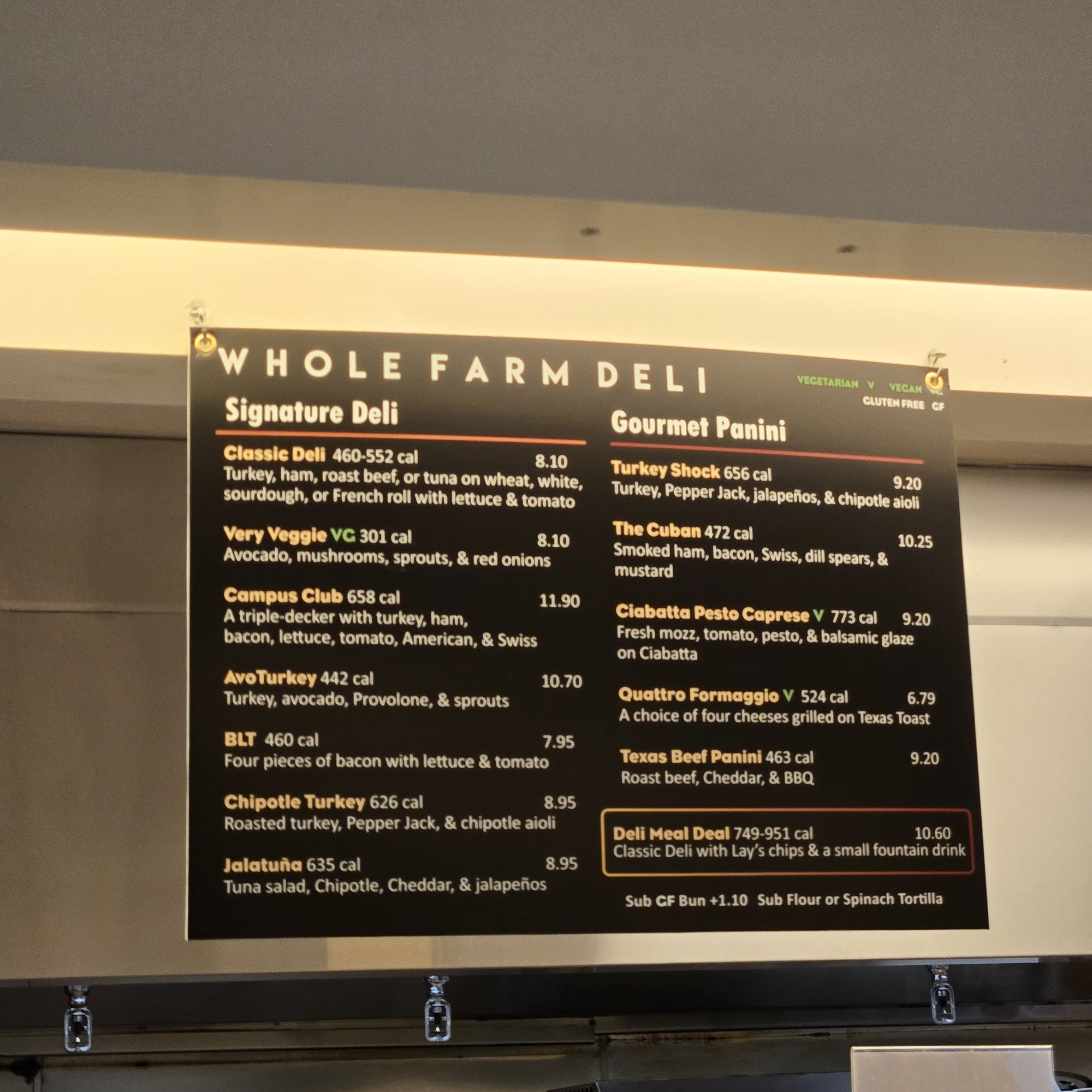 Foothill Pacific Dining at Hilltop Grill Menu