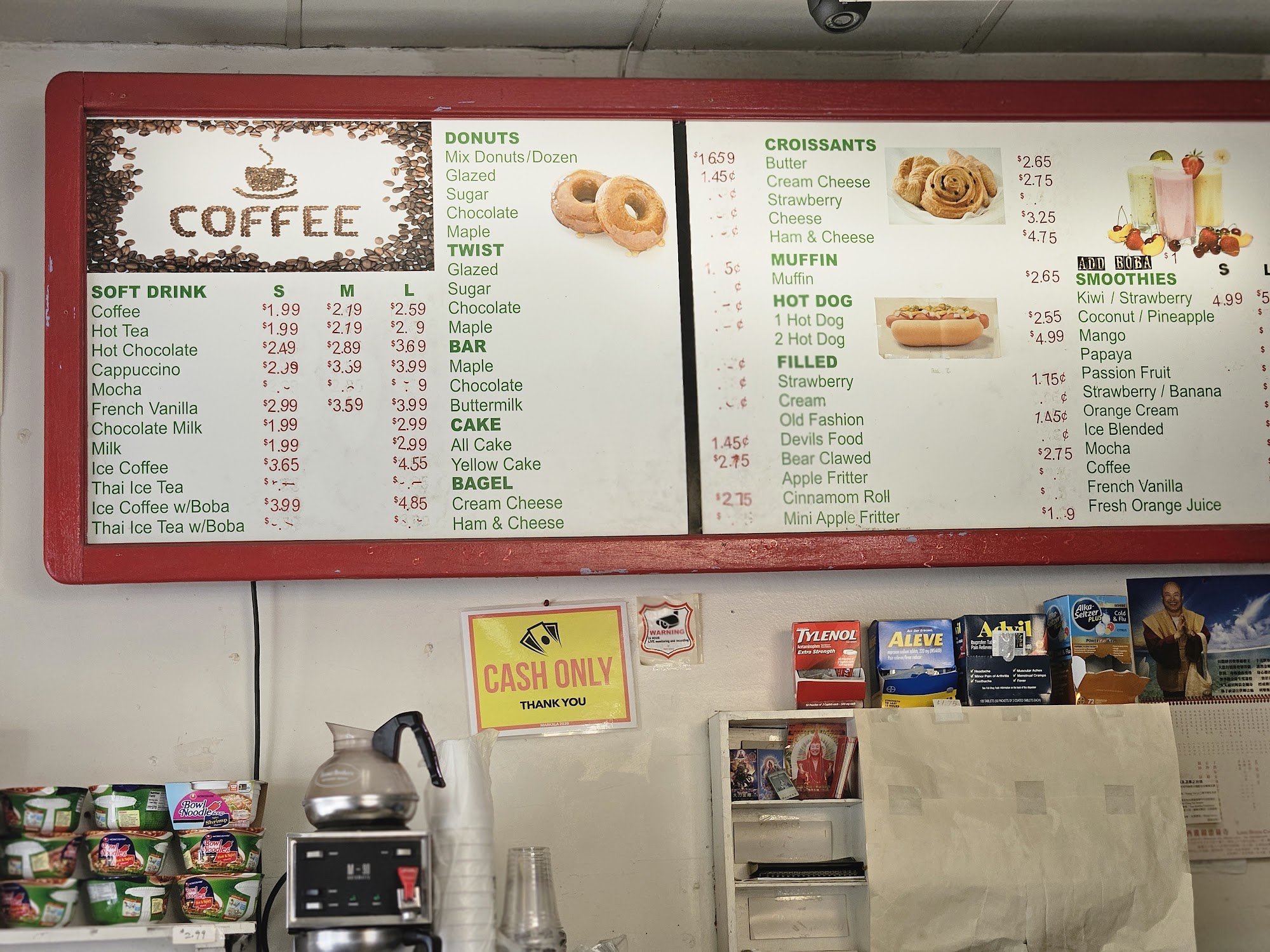 Mr Steve Donuts Menu