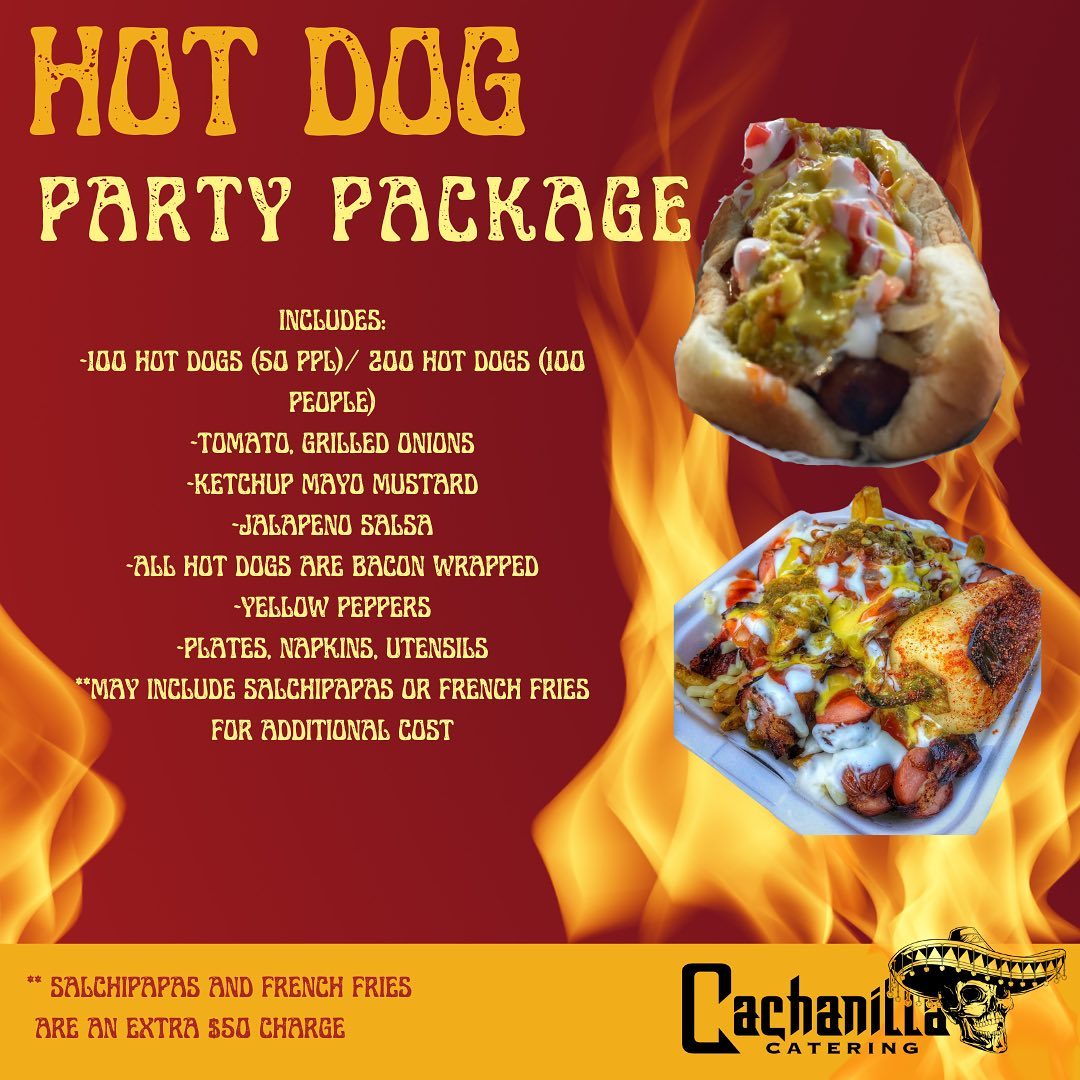 Cachanilla Hotdogs Menu